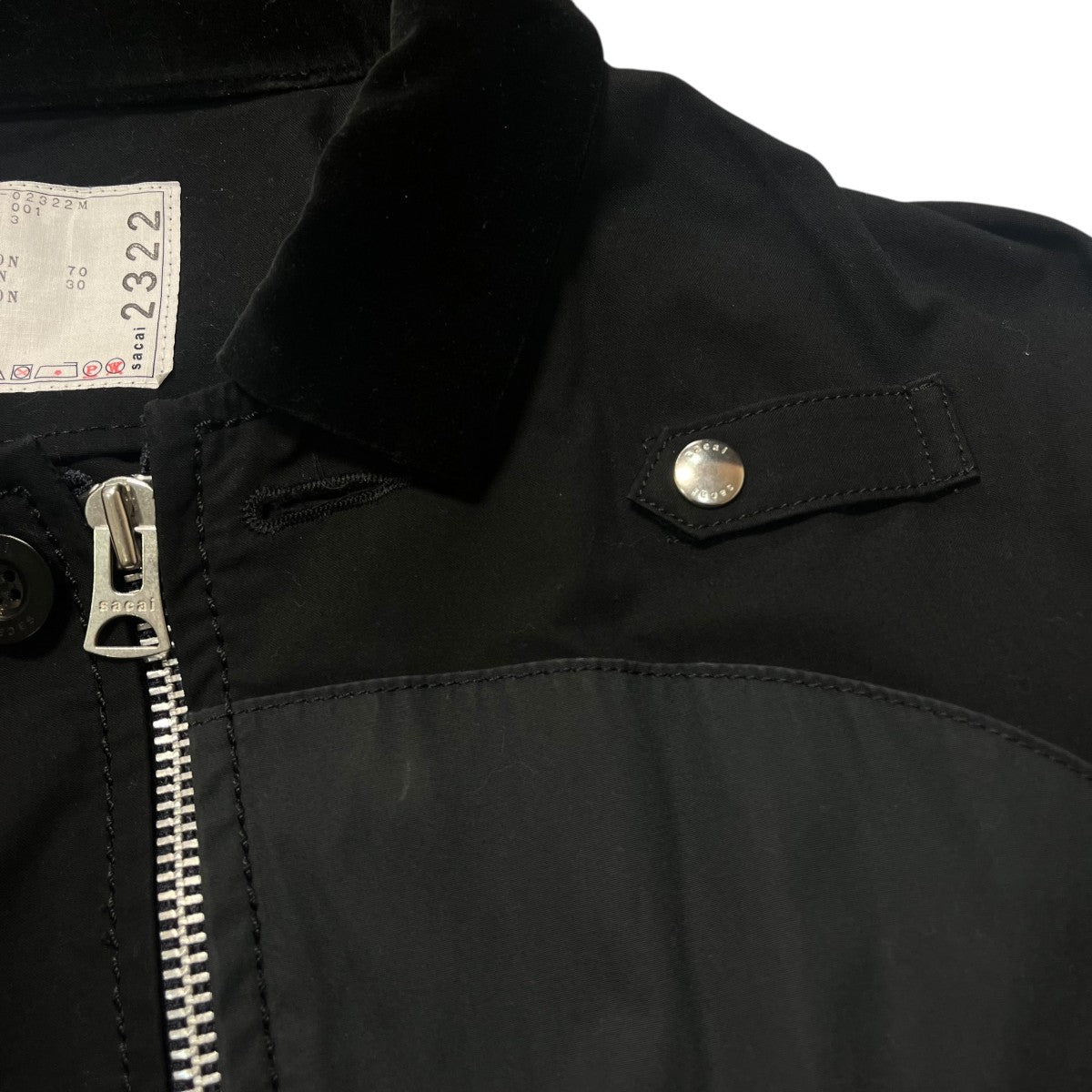 sacai コットン　ナイロン　ブルゾン　19-02068M sacai / サカイ | COTTON NYLON OXFORD BLOUSON コットン