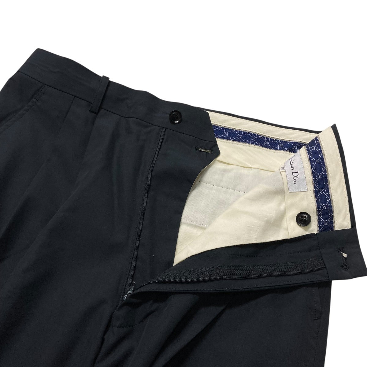 Christian Dior ストライプ スラックス ブラック Christian Dior(クリスチャンディオール) スラックスS3105 S3105