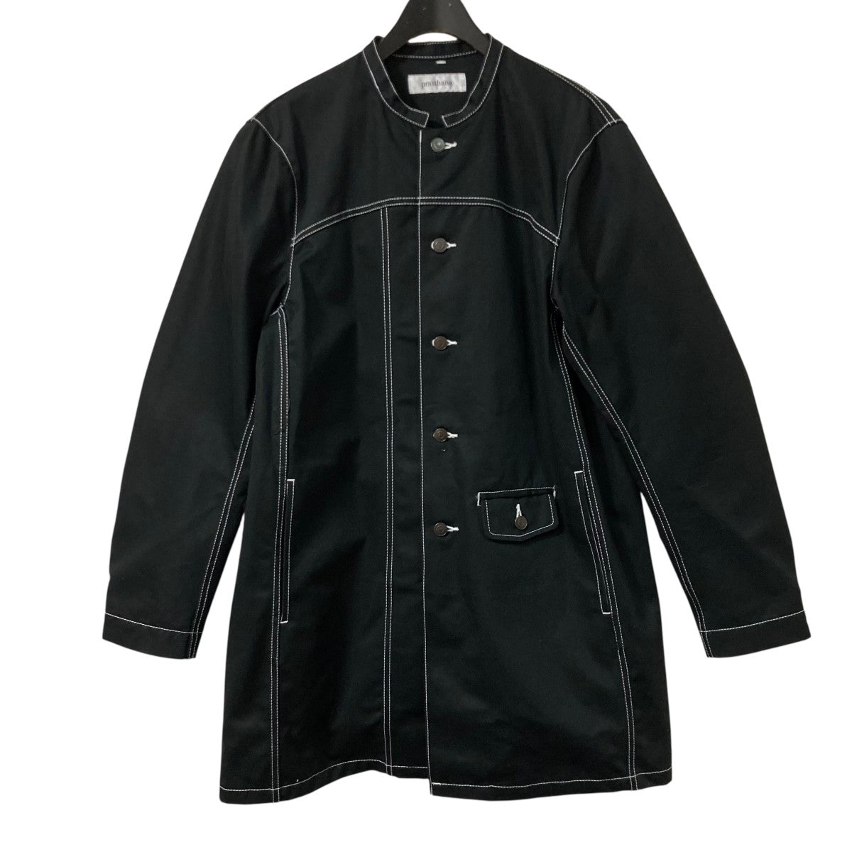 prasthana white stitch work coatコットンコートP 1104003 古着・中古-1枚目のアイテム画像