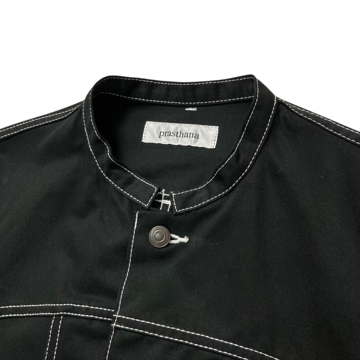 prasthana white stitch work coatコットンコートP 1104003 古着・中古-3枚目のアイテム画像