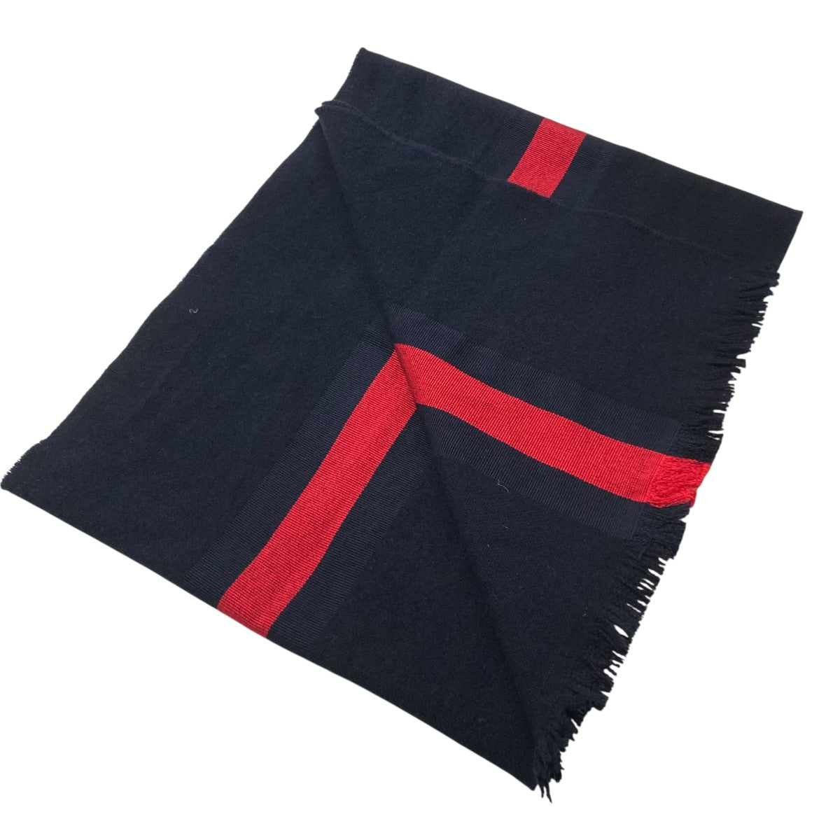 GUCCI(グッチ) BEE刺繍マフラー ネイビー サイズ 37×180cm
