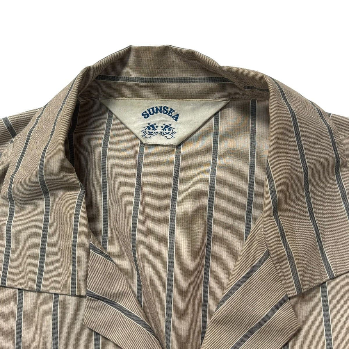 SUNSEA(サンシー) 20AWBeige Bk Stripe Gigolo Shirt 改コットン