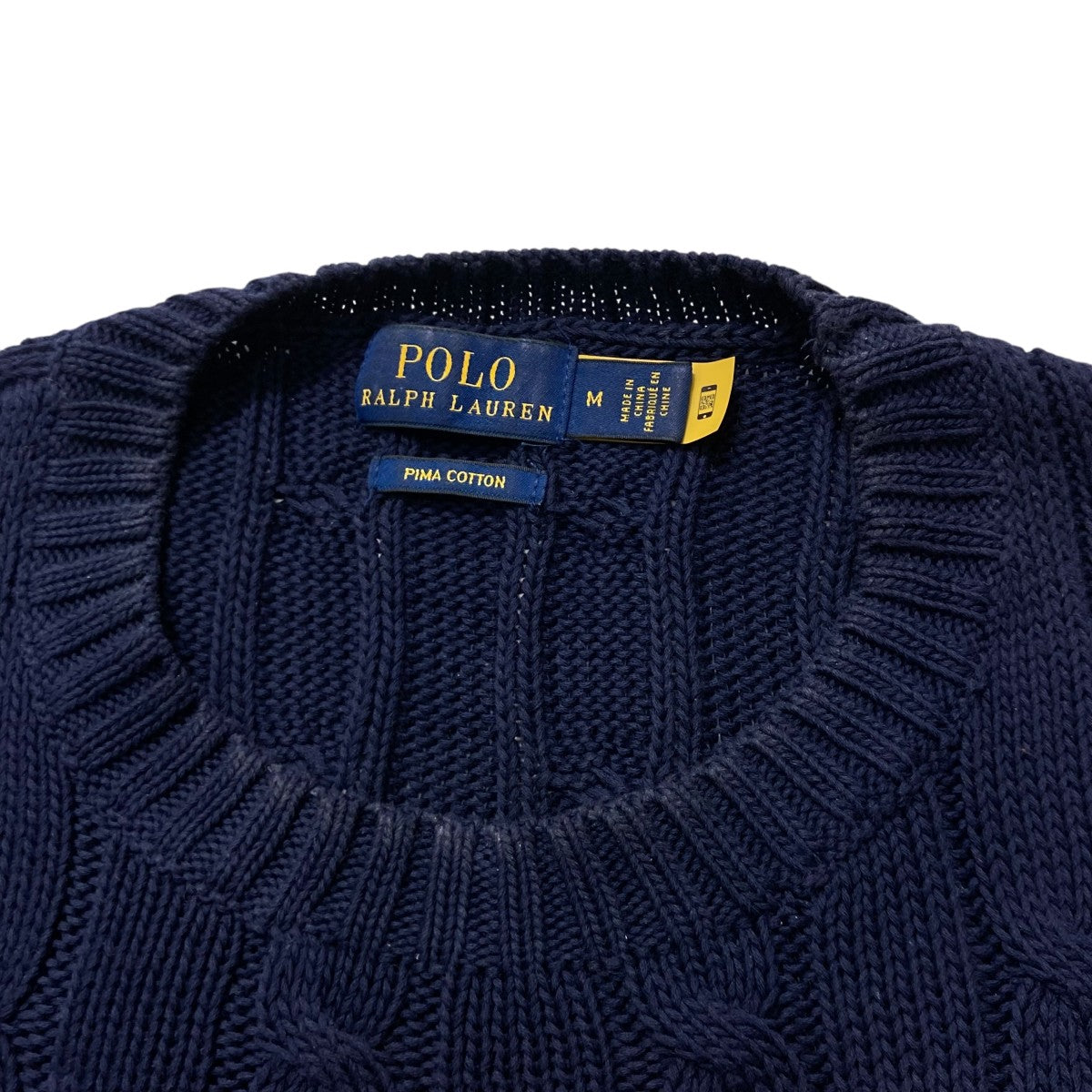 ポロラルフローレン ネイビー 半袖 コットンニット L Ralph Lauren POLO RALPH LAUREN(ポロラルフローレン) コットン半袖ニット