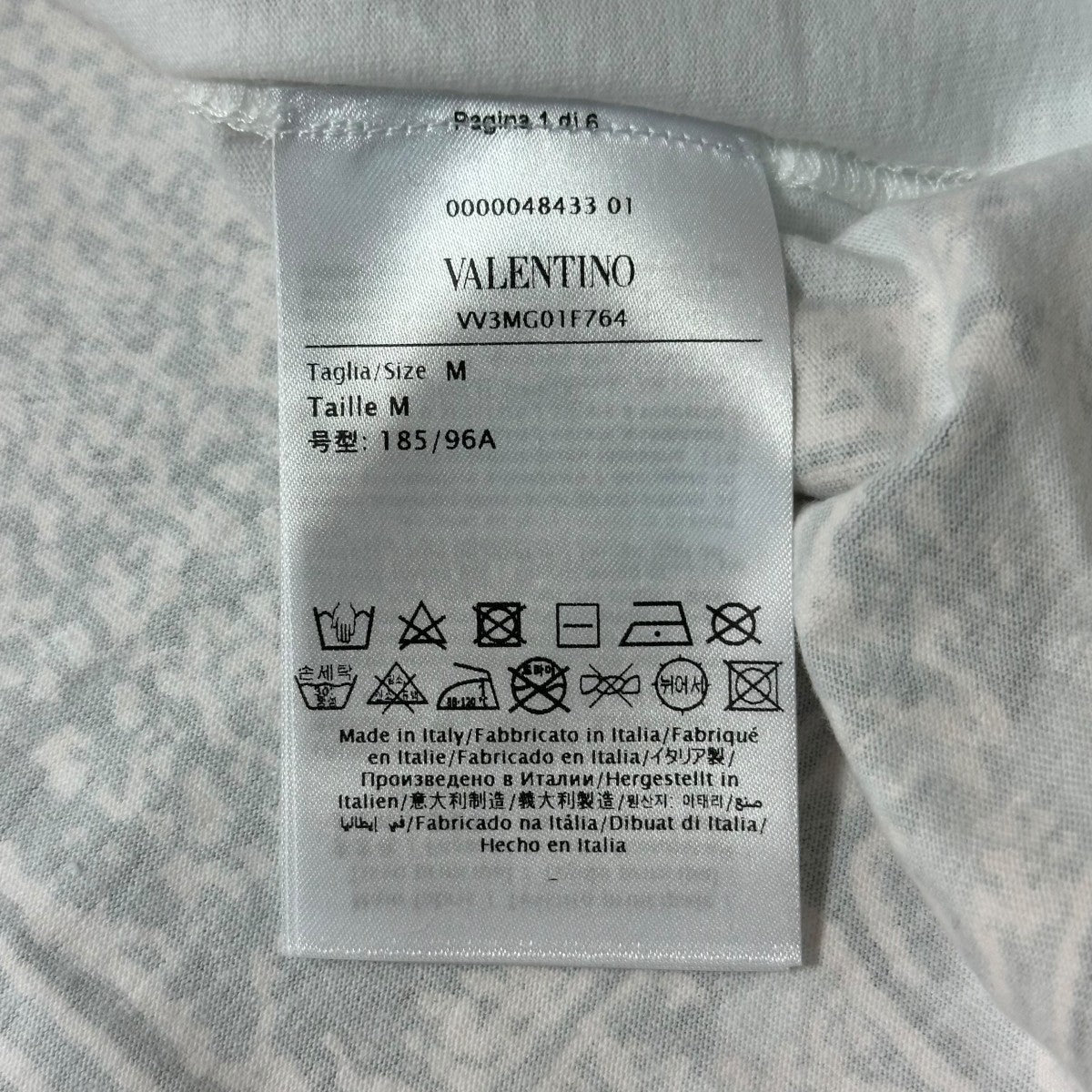 VALENTINO プリントＴシャツVV3MG01F764 古着・中古-6枚目のアイテム画像