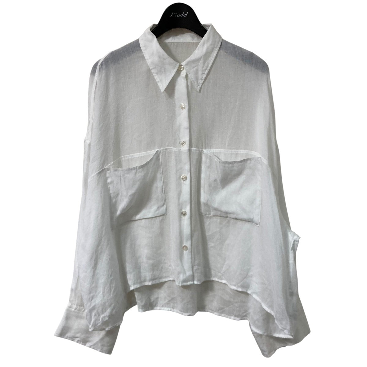 Plage 25SSRAMIE LYOCELL CROPPED シャツ長袖クロップド丈ブラウス25050922845020 古着・中古-1枚目のアイテム画像