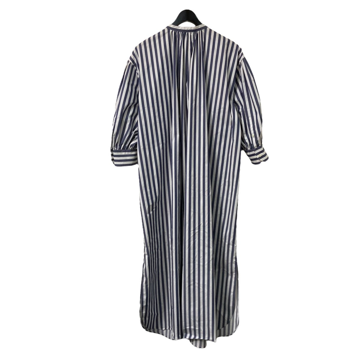 22SST／C STRIPED GATHERED DRESSシャツワンピース221 16125