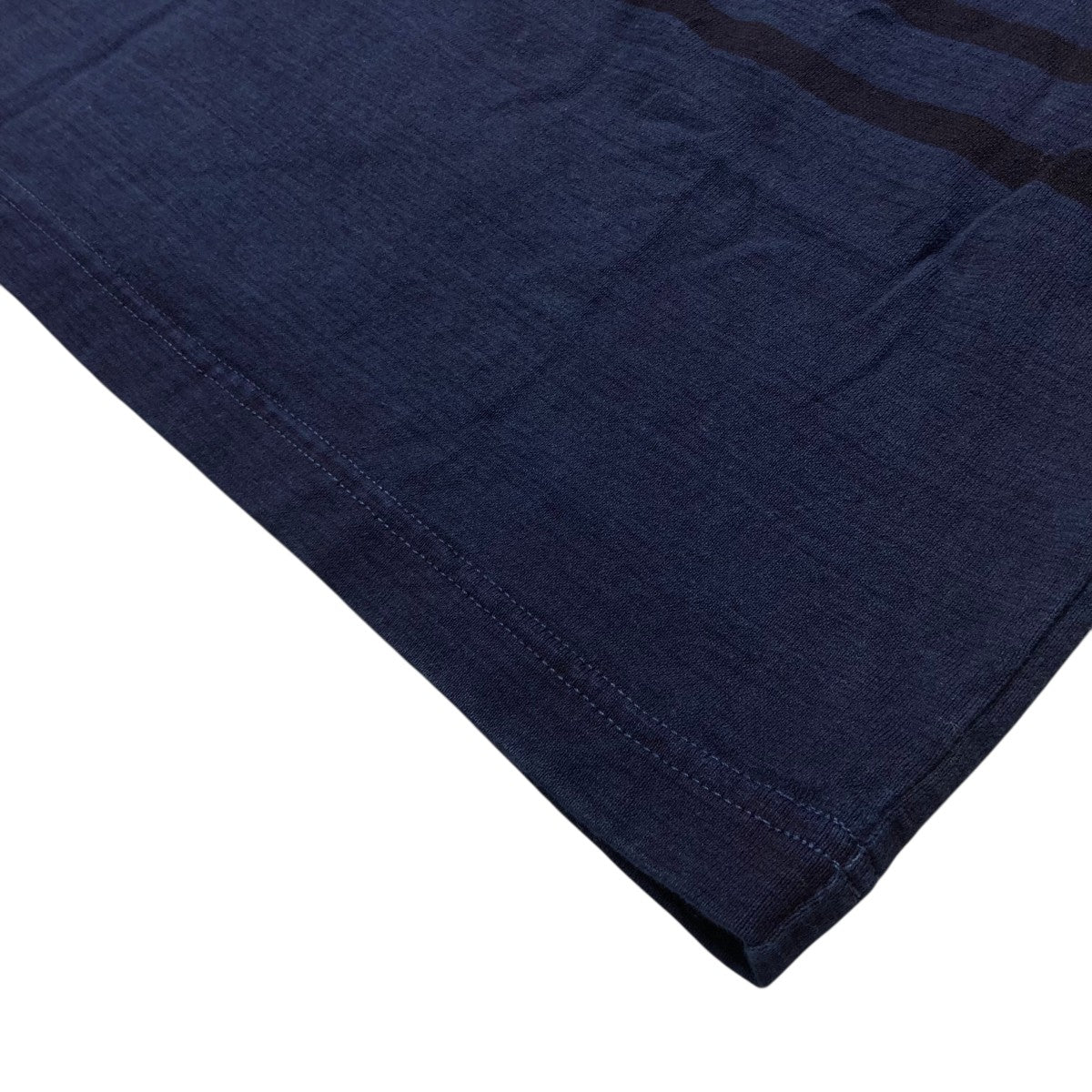 OUTIL Arch別注 TRICOT HABAS INDIGO OVERDYEロングスリーブボーダーカットソーOV C003 古着・中古-5枚目のアイテム画像