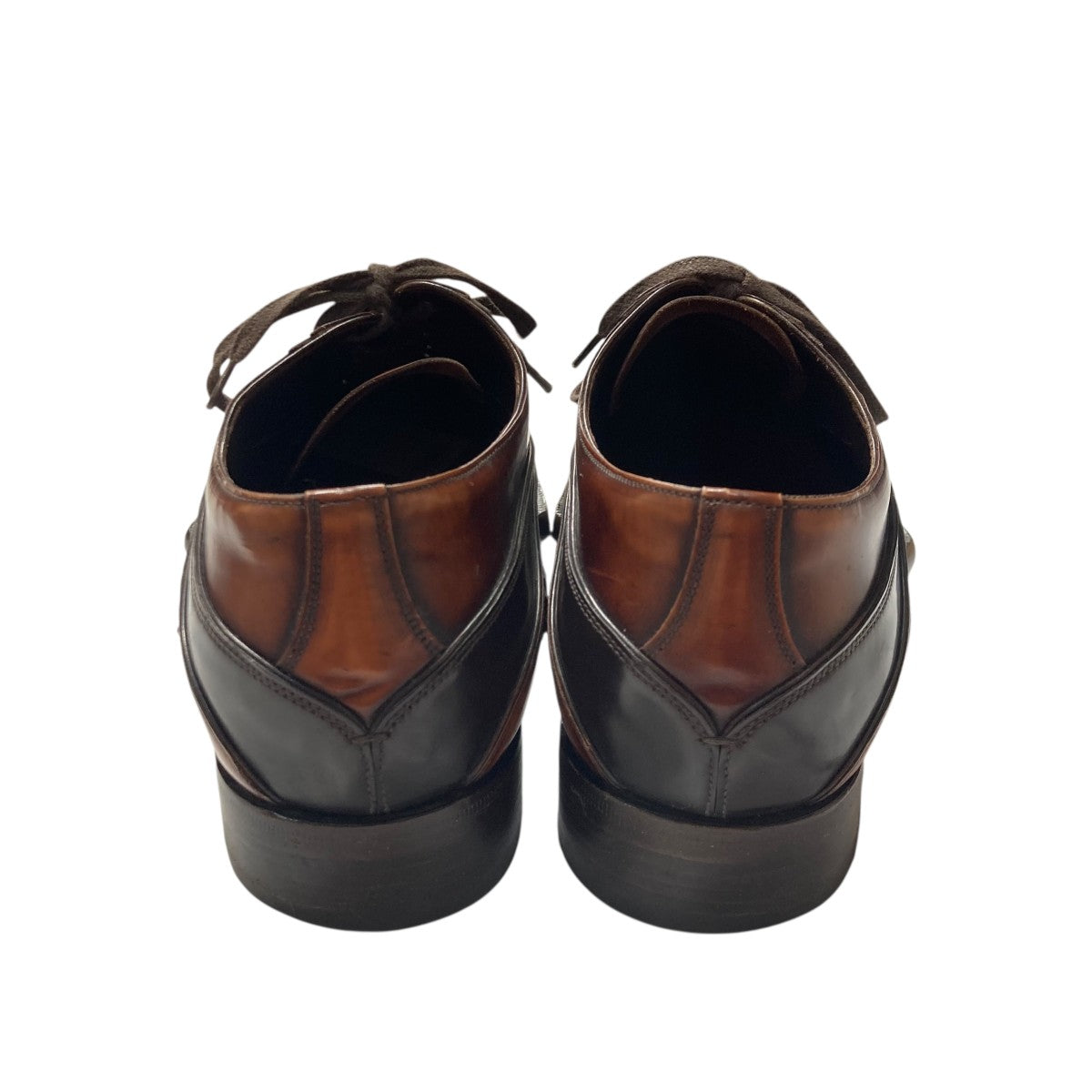 PRADA ブラウンレザーシューズ プラダ PRADA ラバーソールレザーシューズ 切替 35 22cm 茶色