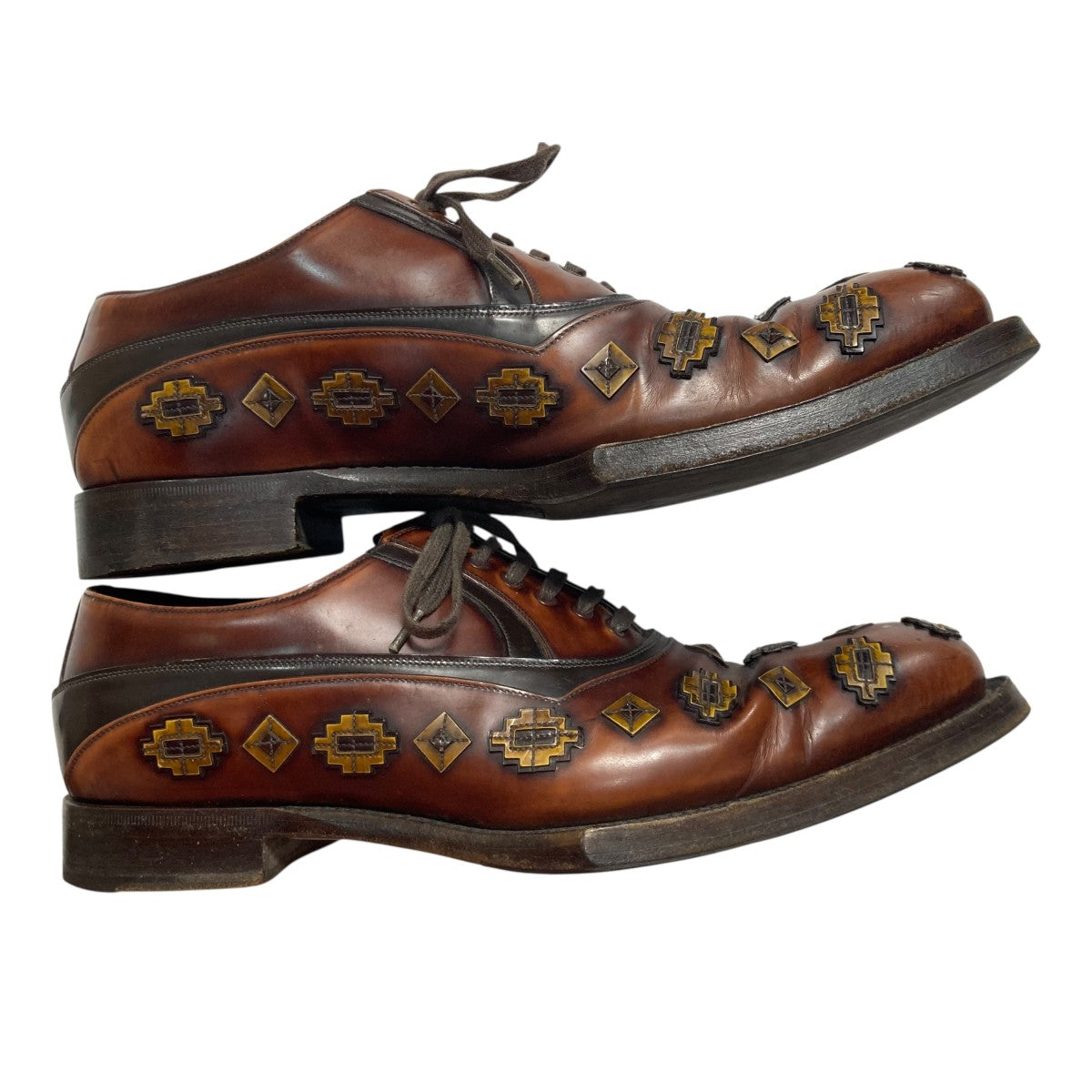 PRADA ブラウン レースアップシューズ PRADA(プラダ) レースアップレザーシューズ2EG 076 2EG 076