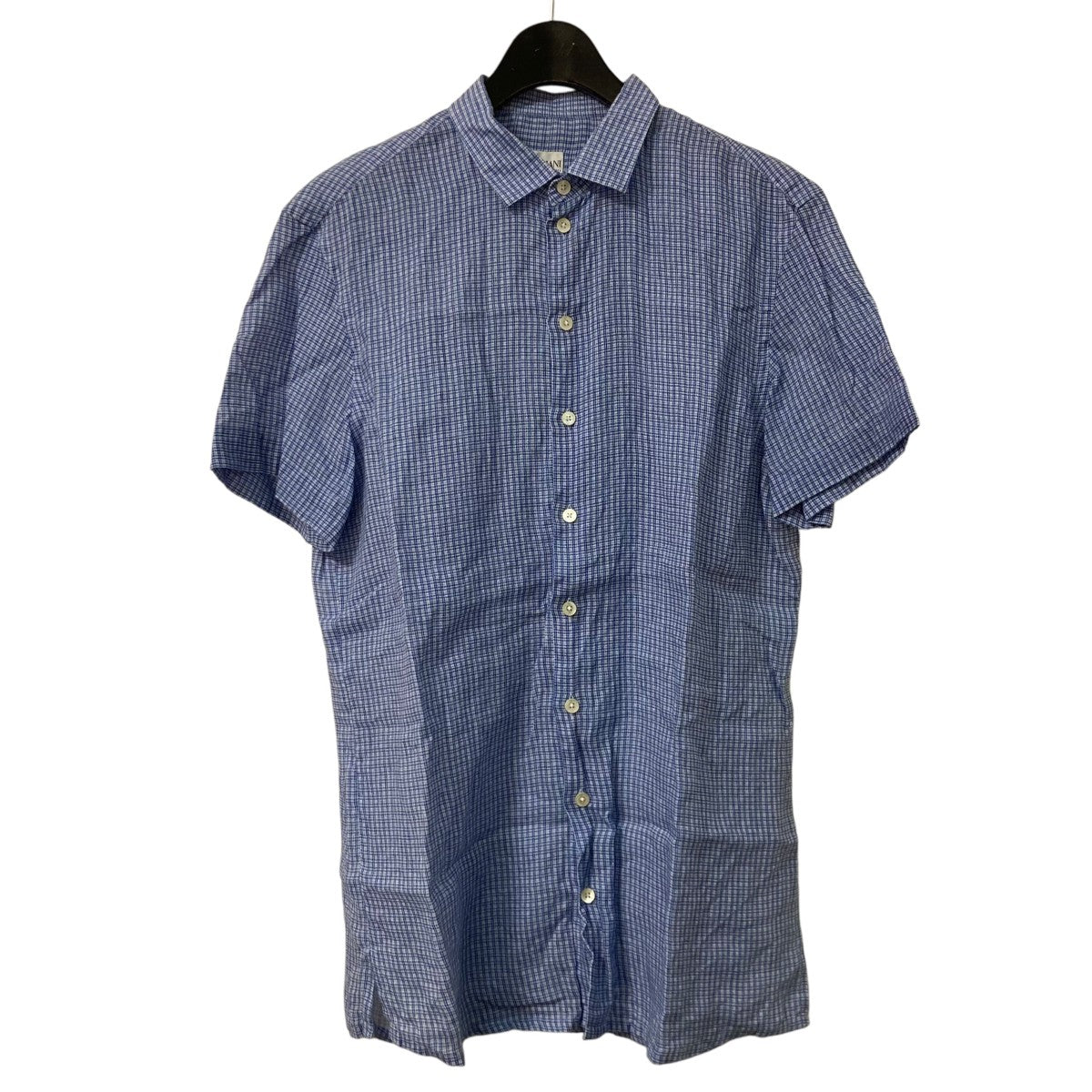 ARMANI COLLEZIONI 半袖チェックシャツJCSSCM JC8F0 古着・中古-1枚目のアイテム画像