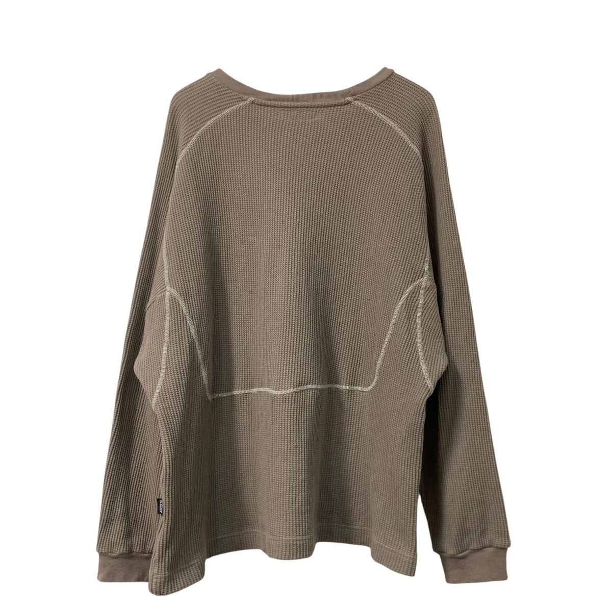 CABARET POVAL Fabien Waffle Top Khakiロングスリーブカットソー24SS PVA CS01 古着・中古-2枚目のアイテム画像