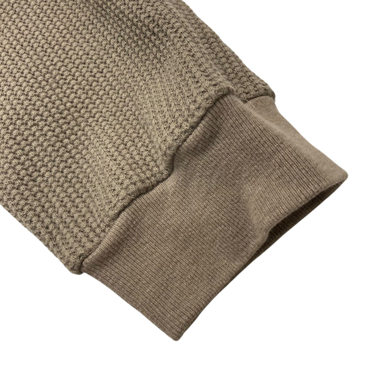 CABARET POVAL Fabien Waffle Top Khakiロングスリーブカットソー24SS PVA CS01 古着・中古-4枚目のアイテム画像