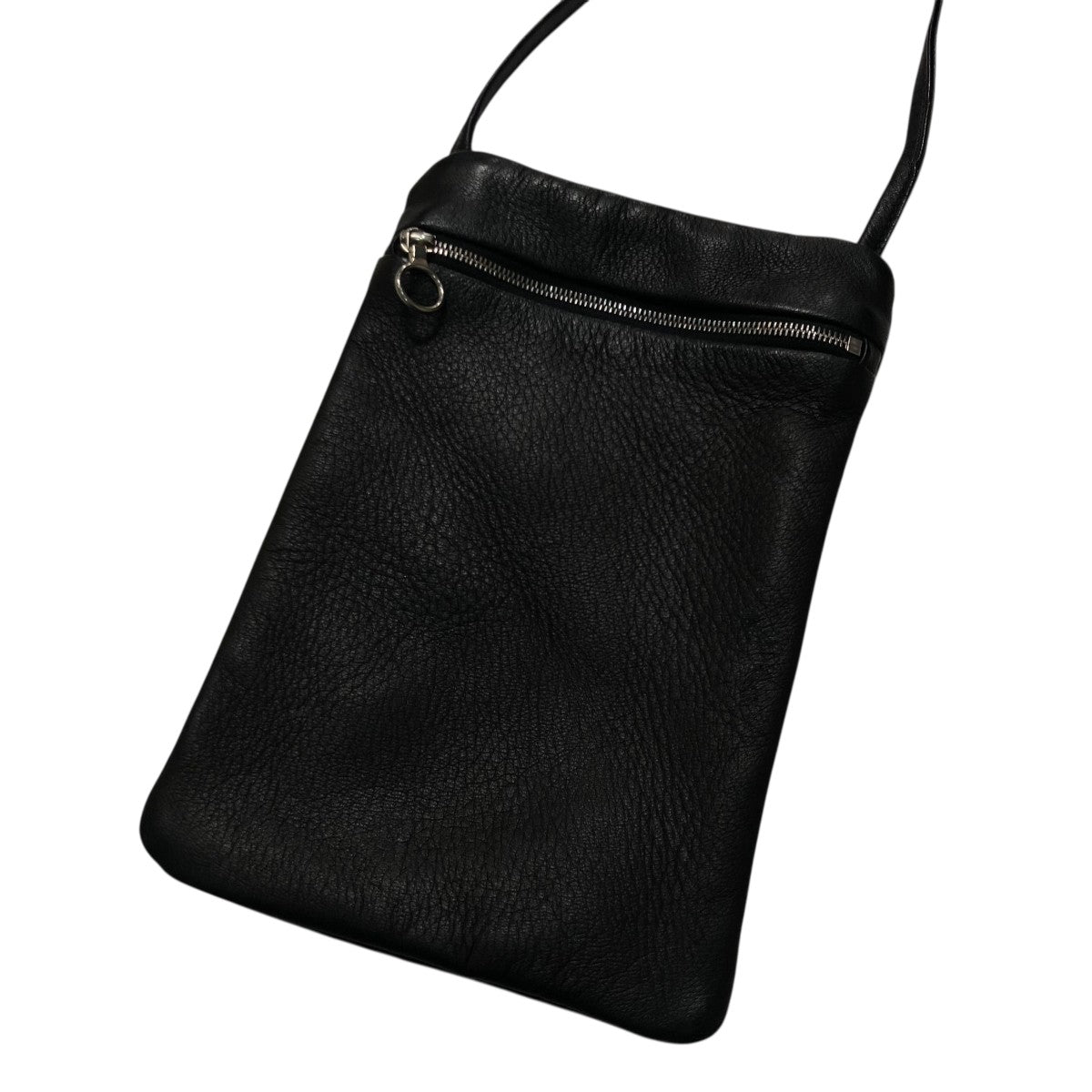 Aeta(アエタ) レザーサコッシュミニショルダーバッグ ブラック