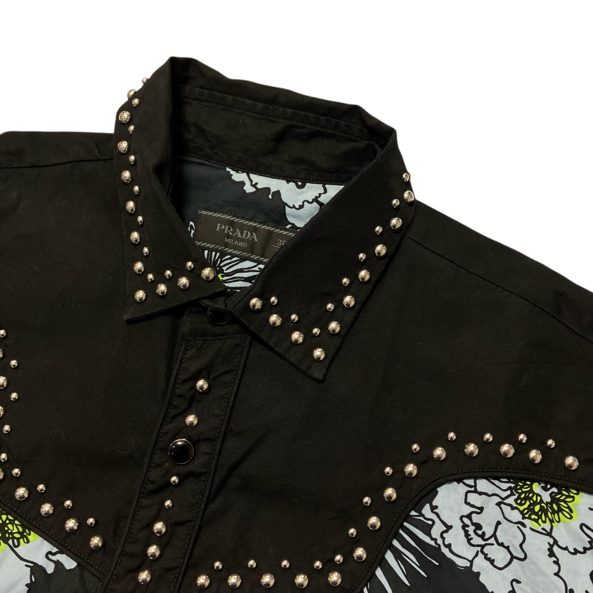 PRADA 12SS半袖シャツUSC133 S121 1DOU 古着・中古-3枚目のアイテム画像