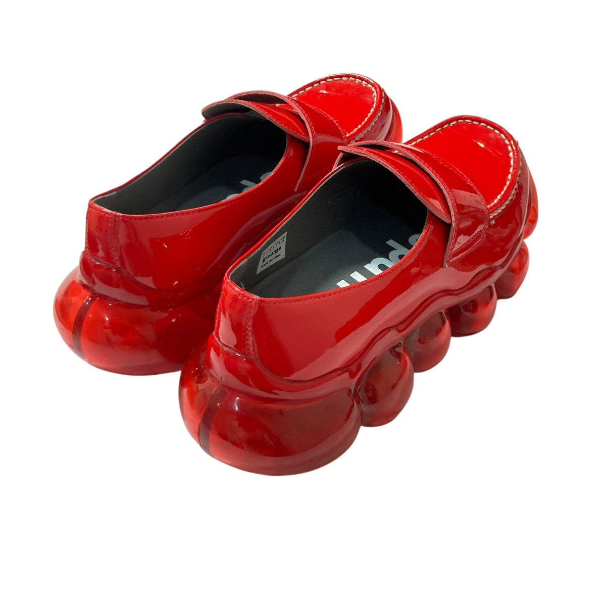 grounds(グラウンズ) JEWELRY LOAFERローファー レッド サイズ