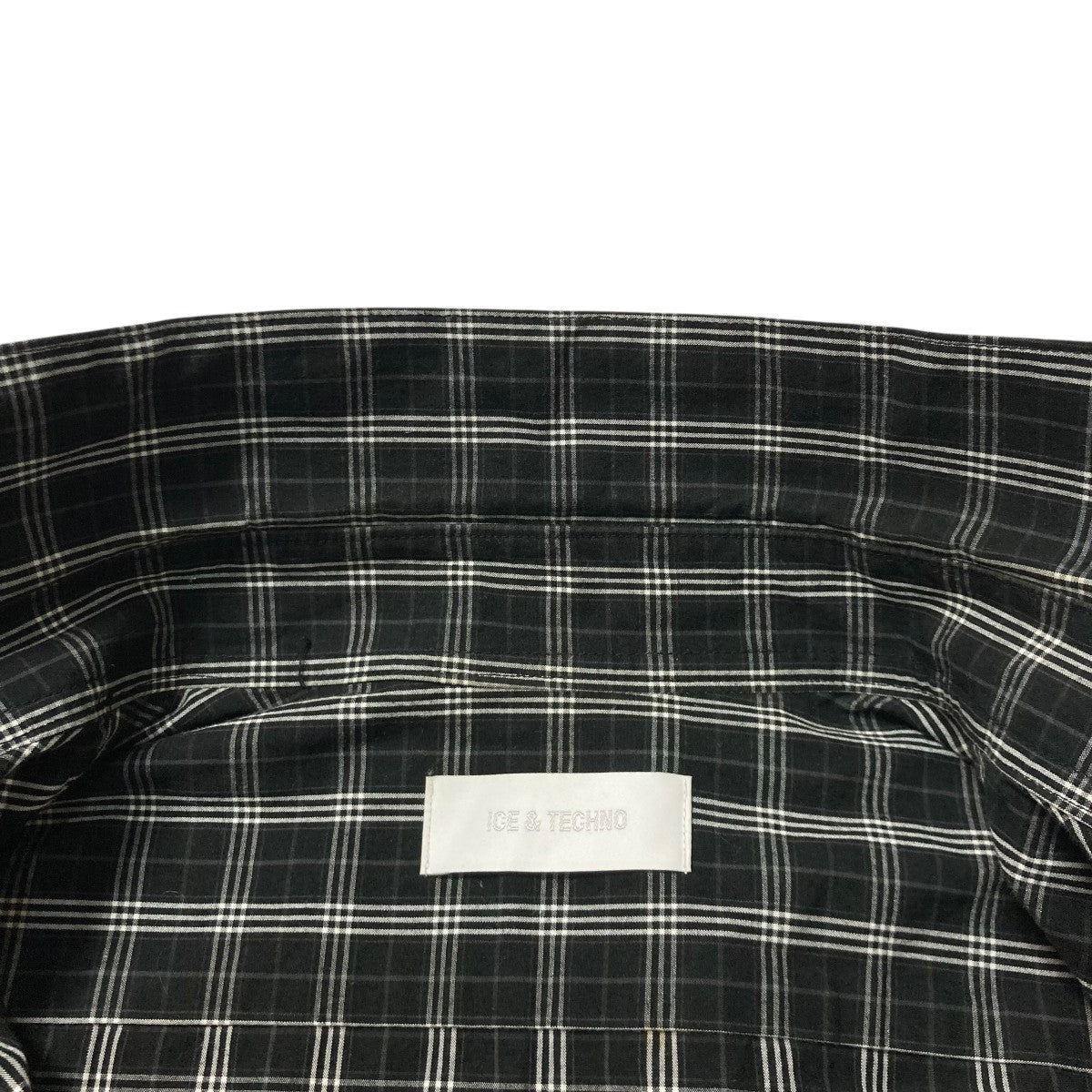 25SSICEANDRE CHECK SHIRTビッグカラー長袖チェックシャツIT25SS SH01