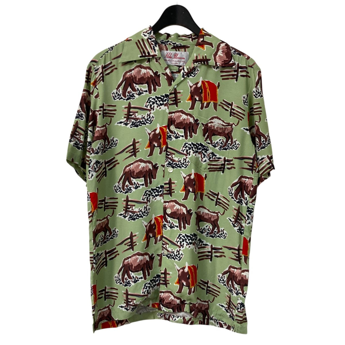 Aloha Blossom BULL FIGHT ALOHA SHIRTアロハシャツ 古着・中古-1枚目のアイテム画像