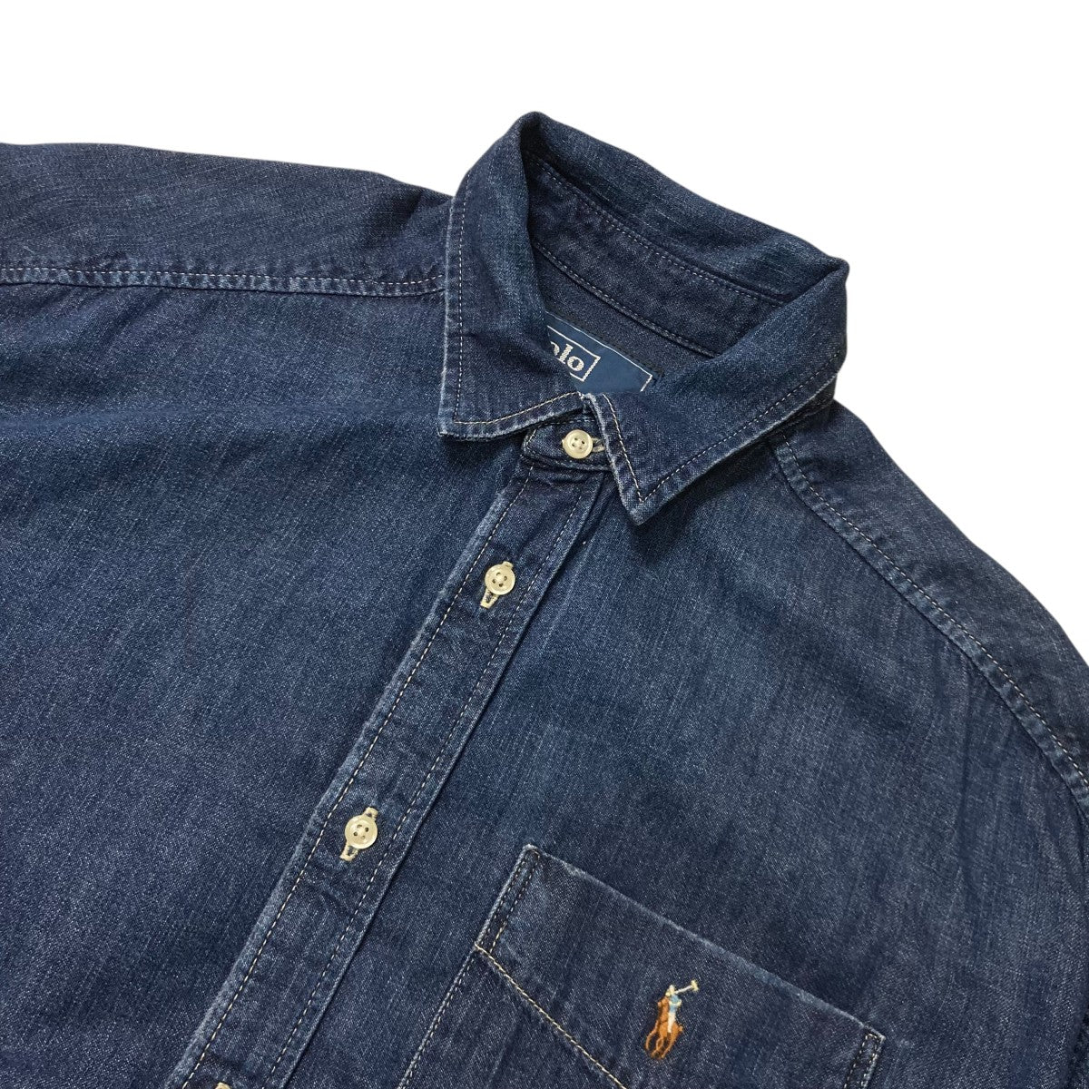 Polo Ralph Lauren インディゴデニムシャツ M Indigo Patchwork Shirt