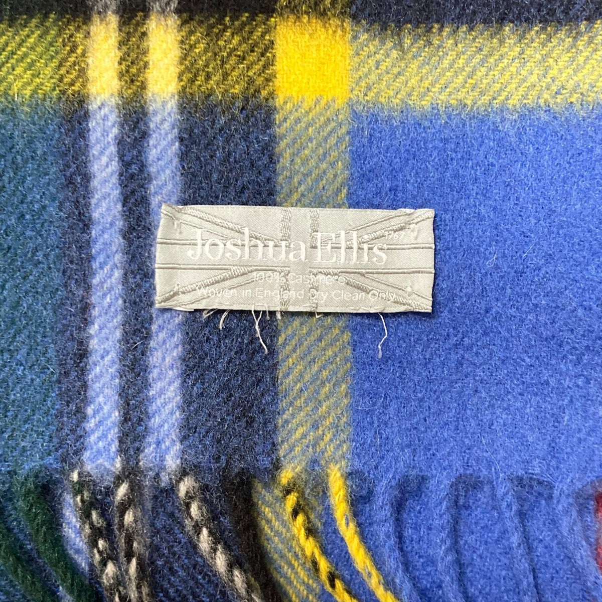 Joshua Ellis 大判 カシミヤチェック柄マフラー 古着・中古-7枚目のアイテム画像