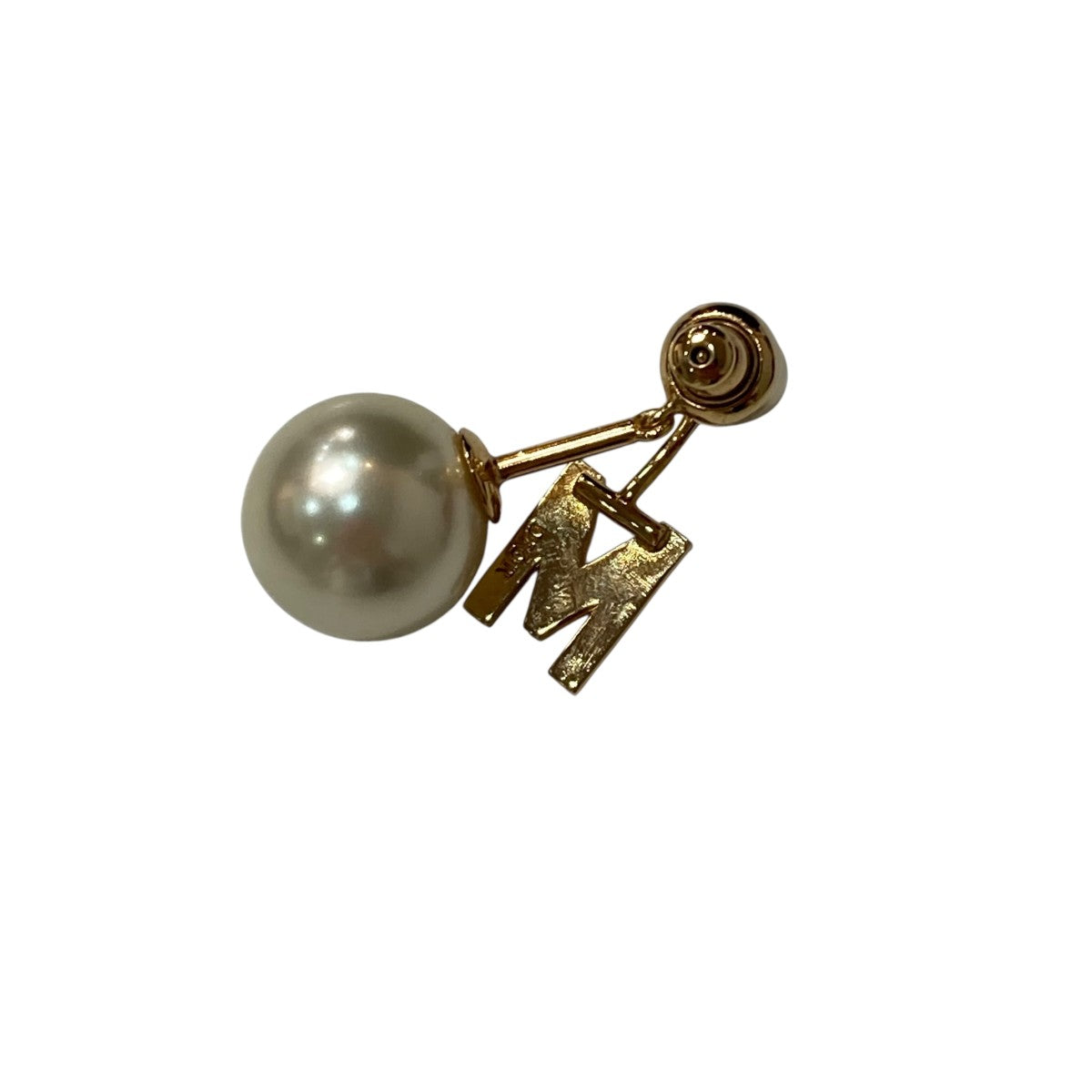 DIOR パールピアス イニシャルM 古着・中古-2枚目のアイテム画像