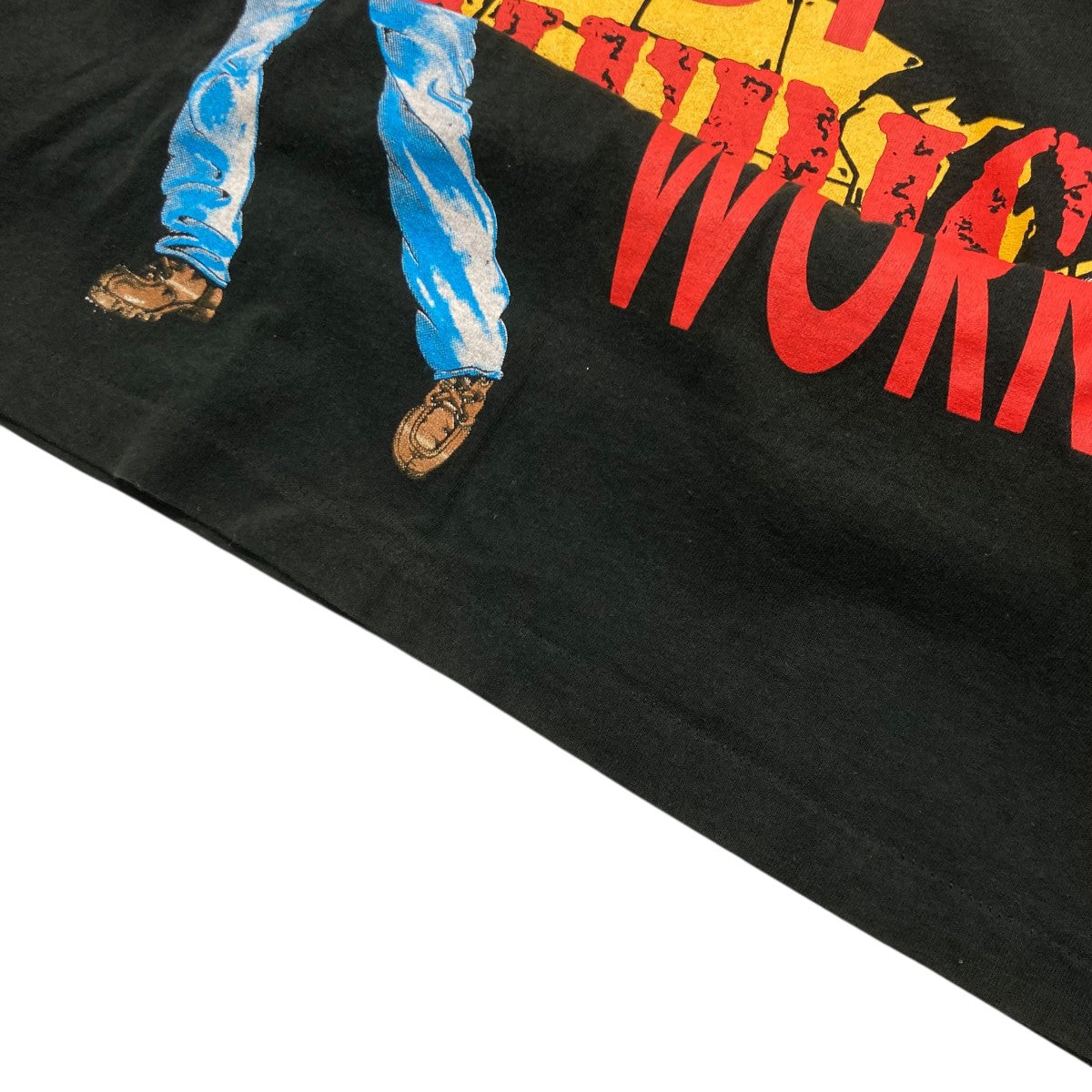 FRUIT OF THE LOOM USA製 PUT AMERICA BACK TO WORKクルーネックTシャツ 古着・中古-4枚目のアイテム画像