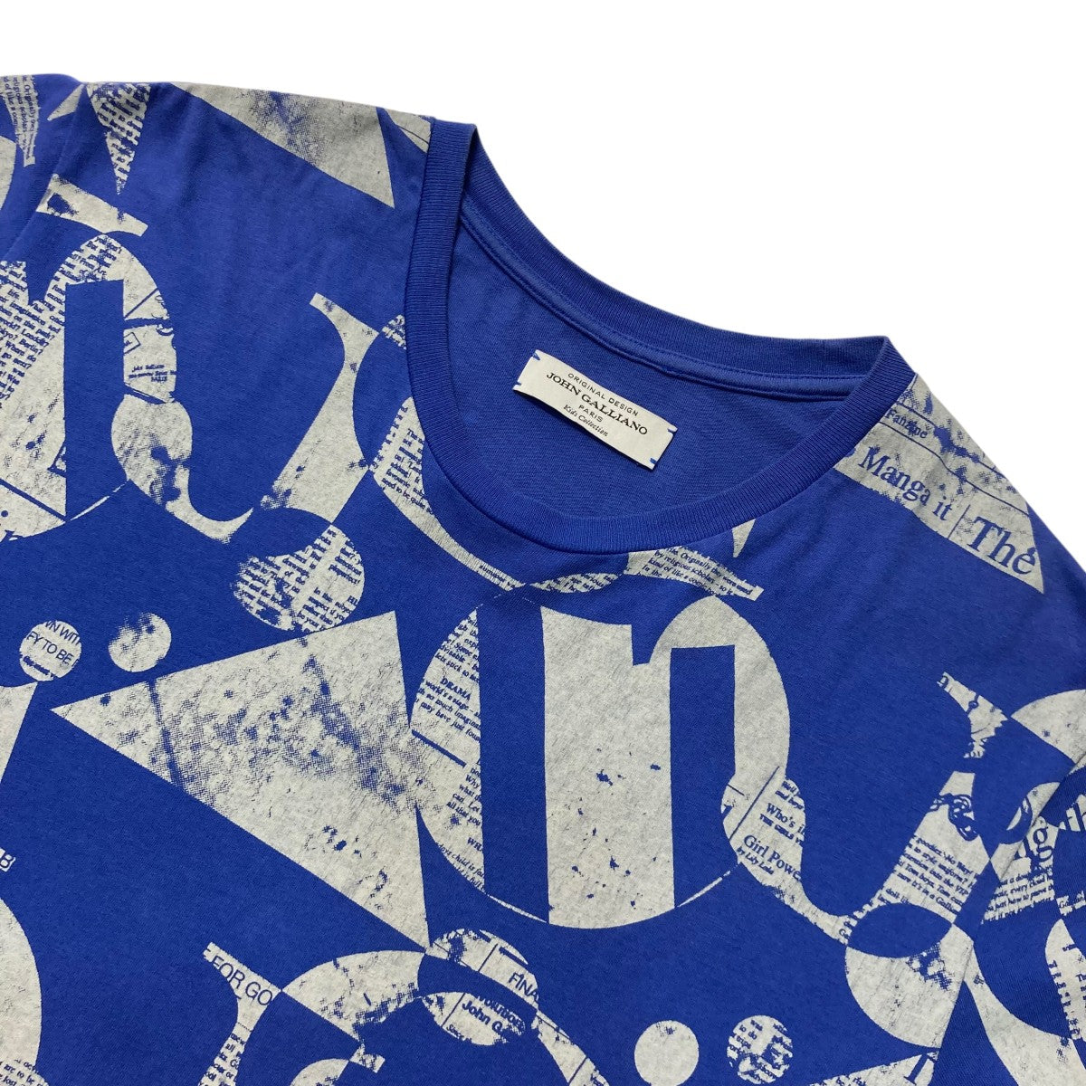 JOHN GALLIANO(ジョンガリアーノ) 総柄Tシャツ ブルー サイズ KIDS：16