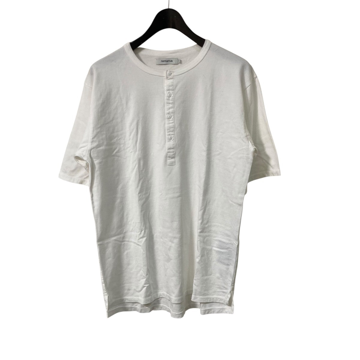 25SSDWELLER S S HENLEY NECK TEE COTTON JERSEY OVERDYEDヘンリーネックカットソーNN C4619