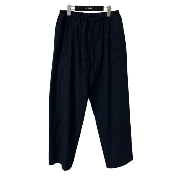 COMOLI(コモリ) 23SSウールストライプドローストリングパンツイージー