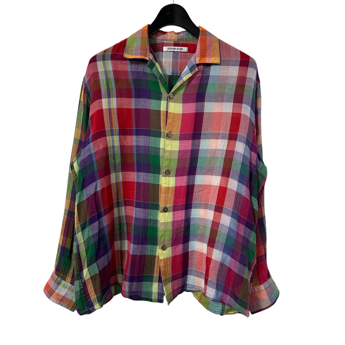 RRL 　チェックシャツ　オンブレシャツ　オープンカラー　開襟 ダブルアールエル RRL Ralph Lauren 25th Year Anniversary