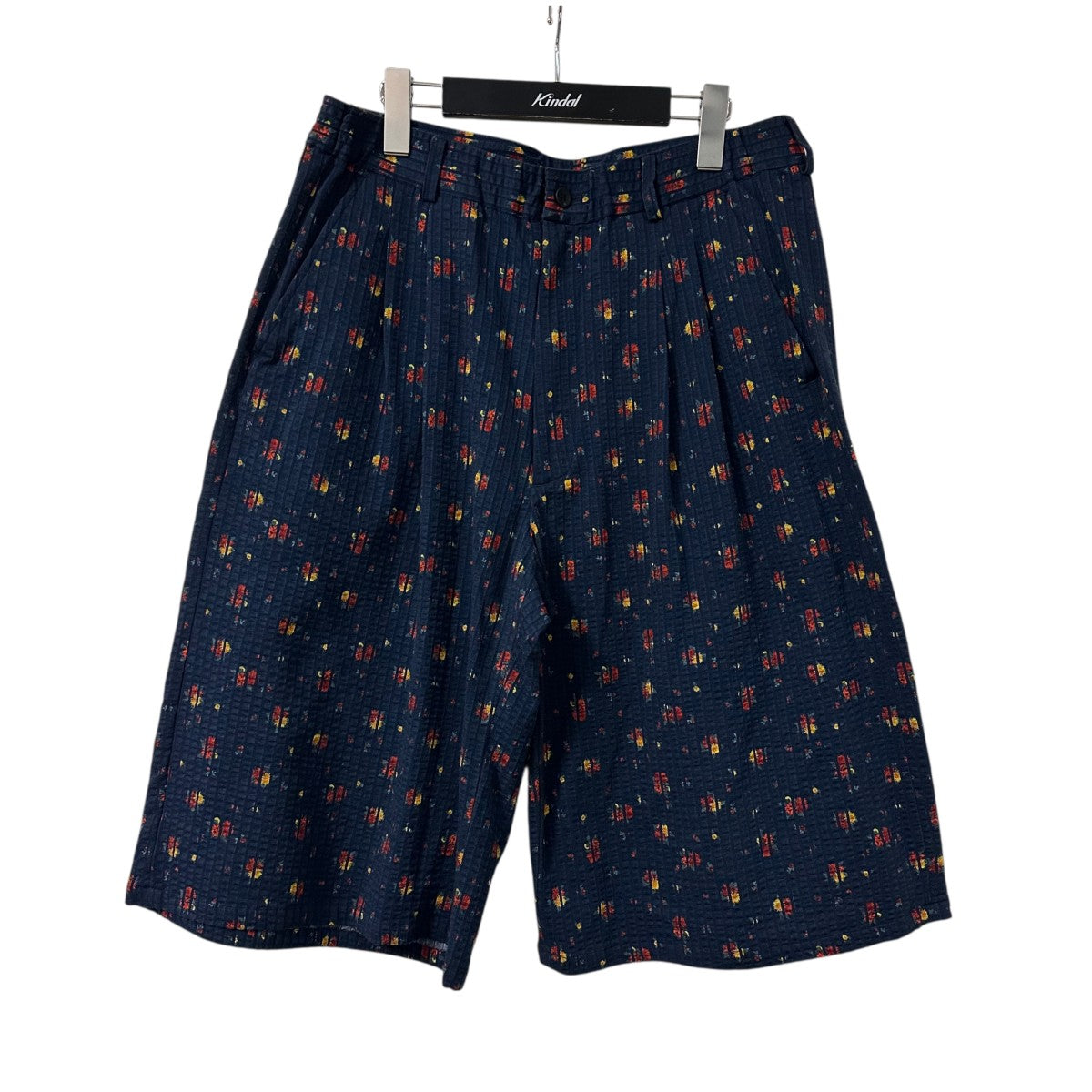 36G Linen Sucker Flower Easy Shorts花柄ハーフパンツKM25S 040P