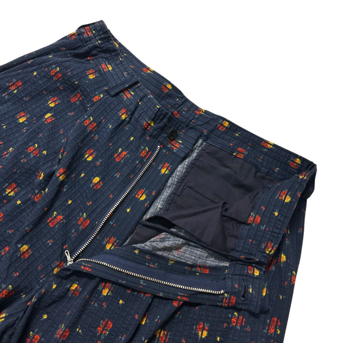 36G Linen Sucker Flower Easy Shorts花柄ハーフパンツKM25S 040P