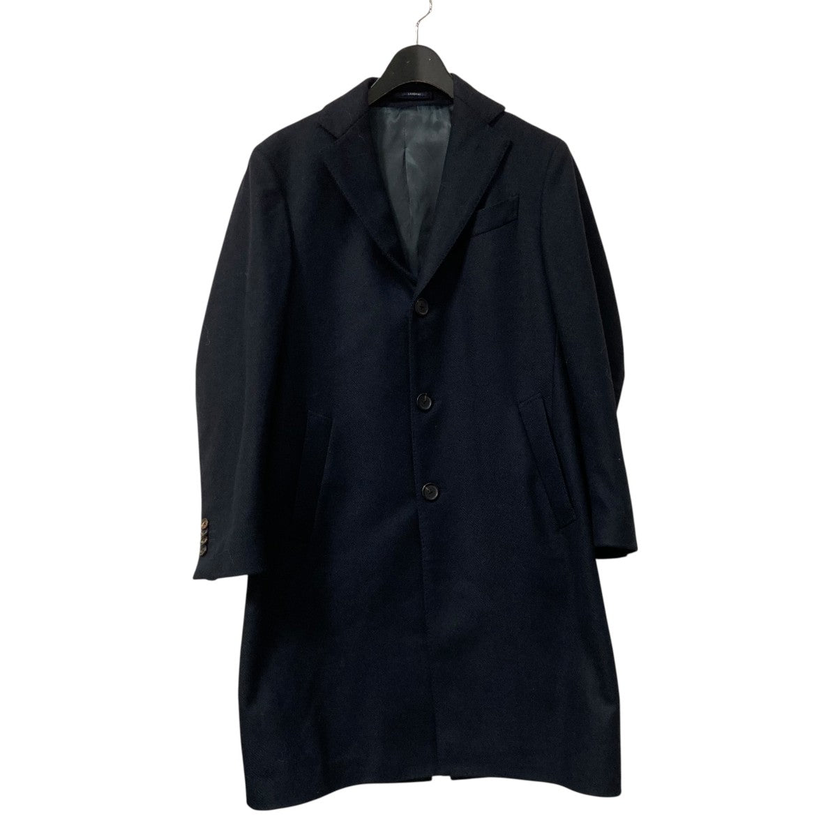 美品 ラルディーニ ブートニエール付 チェスターコート ダークネイビー vectorpremium_095-202403210320