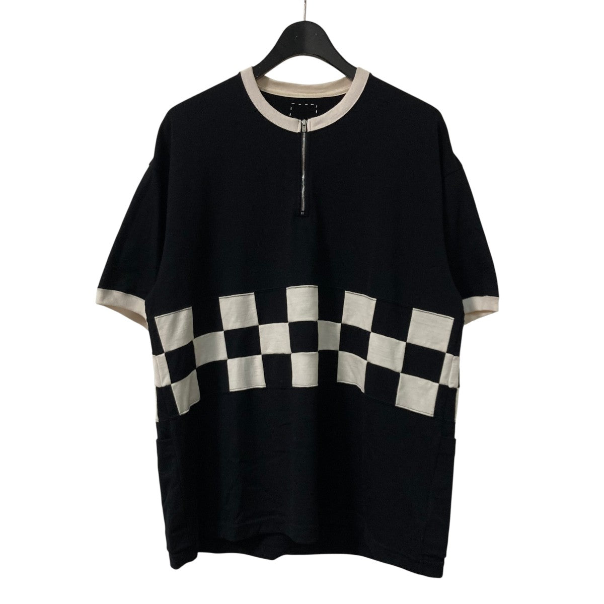 VISVIM 25SSMERCKX CB ZIP P．O． S Sチェッカー柄半袖ニット0125105010007 古着・中古-1枚目のアイテム画像