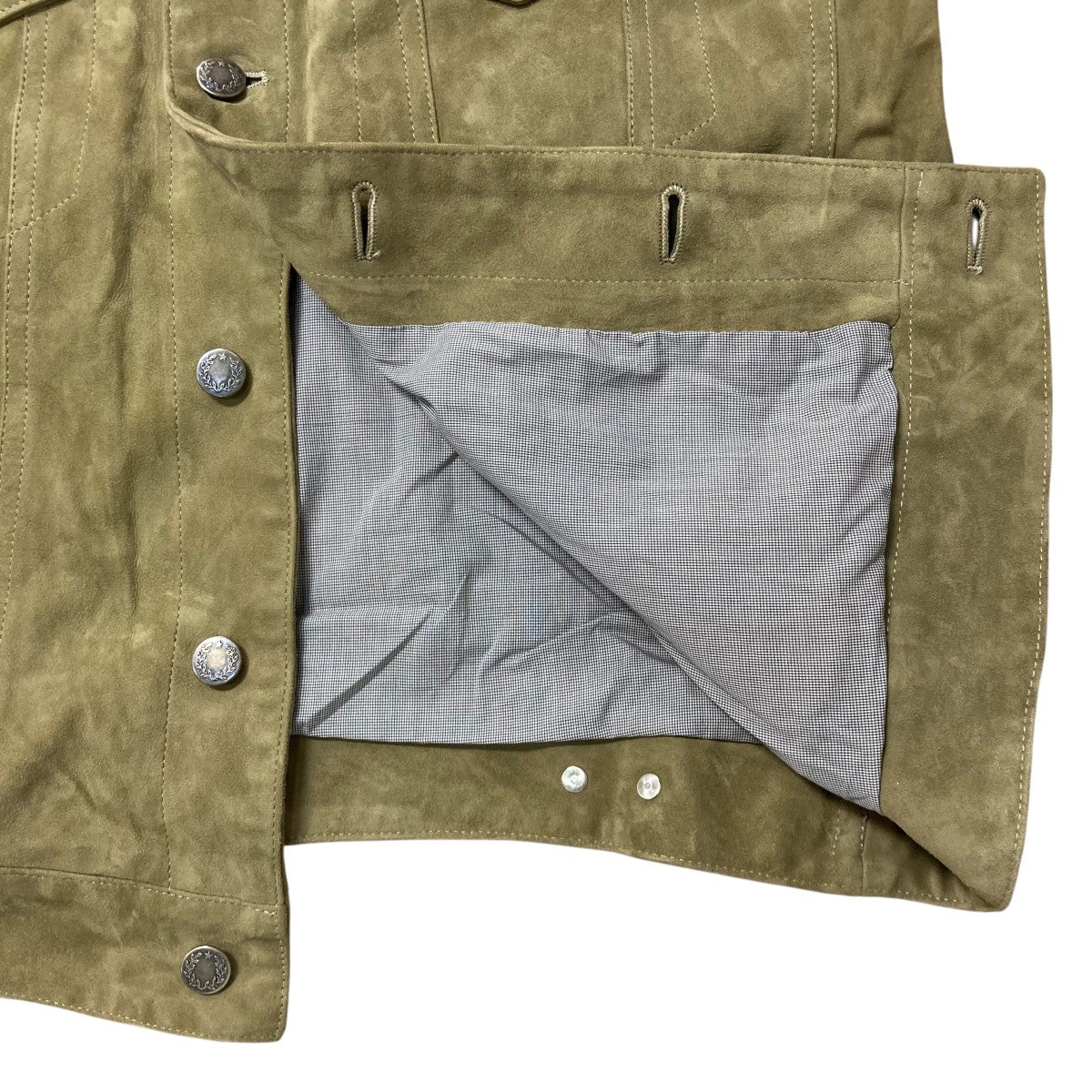 EMMETI×TOMORROW LAND PILGRIM ラムスエード トラッカージャケット