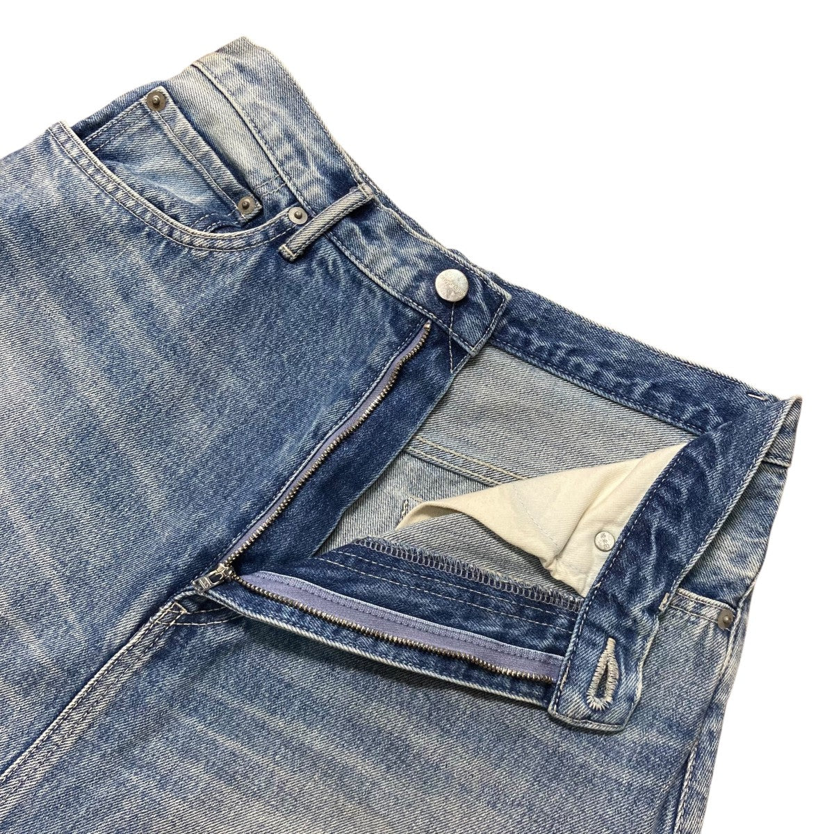 Graphpaper 24SSSelvage Denim Skirt-LIGHT FADE-デニムロングスカートGL241 40190LB 古着・中古-3枚目のアイテム画像