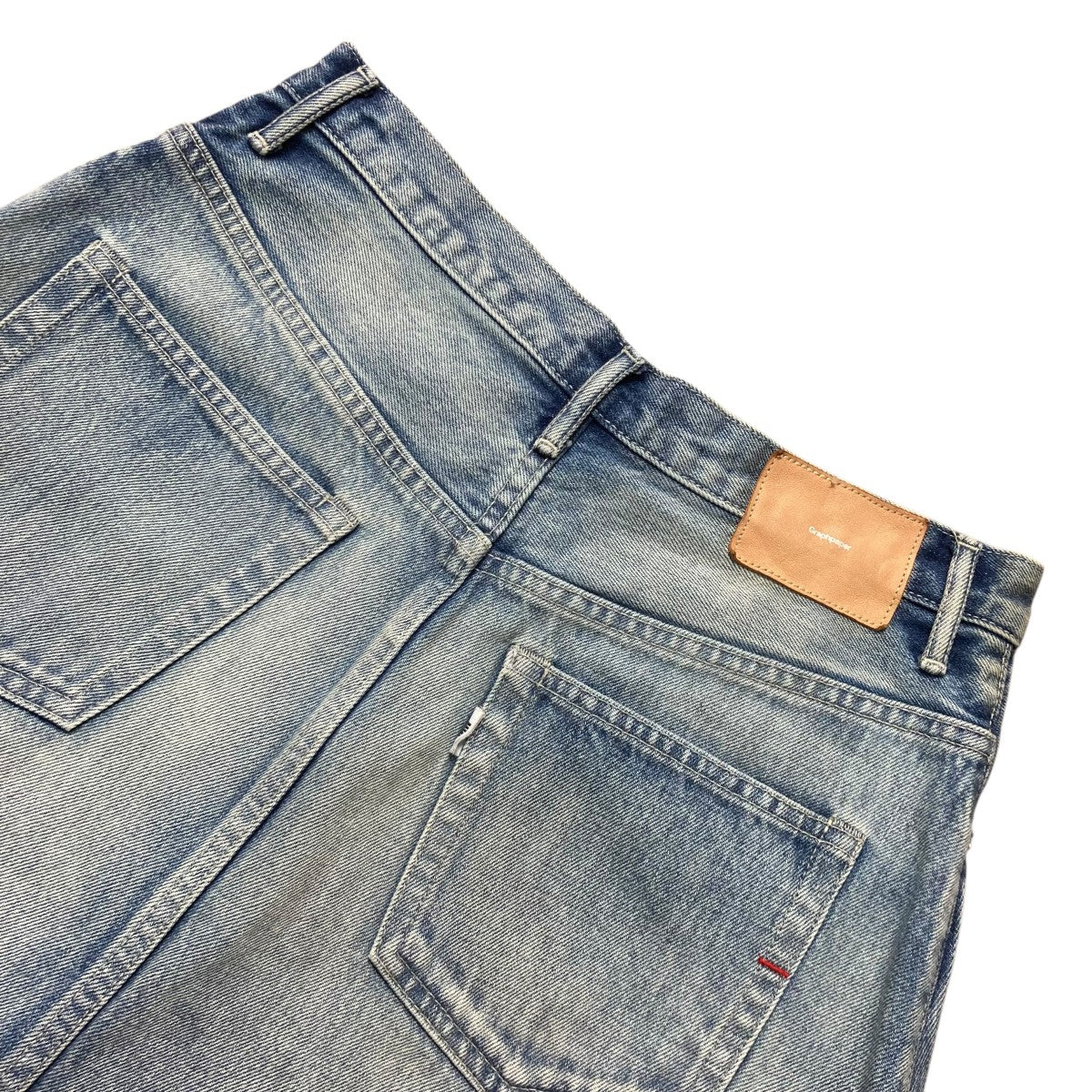 Graphpaper 24SSSelvage Denim Skirt-LIGHT FADE-デニムロングスカートGL241 40190LB 古着・中古-4枚目のアイテム画像