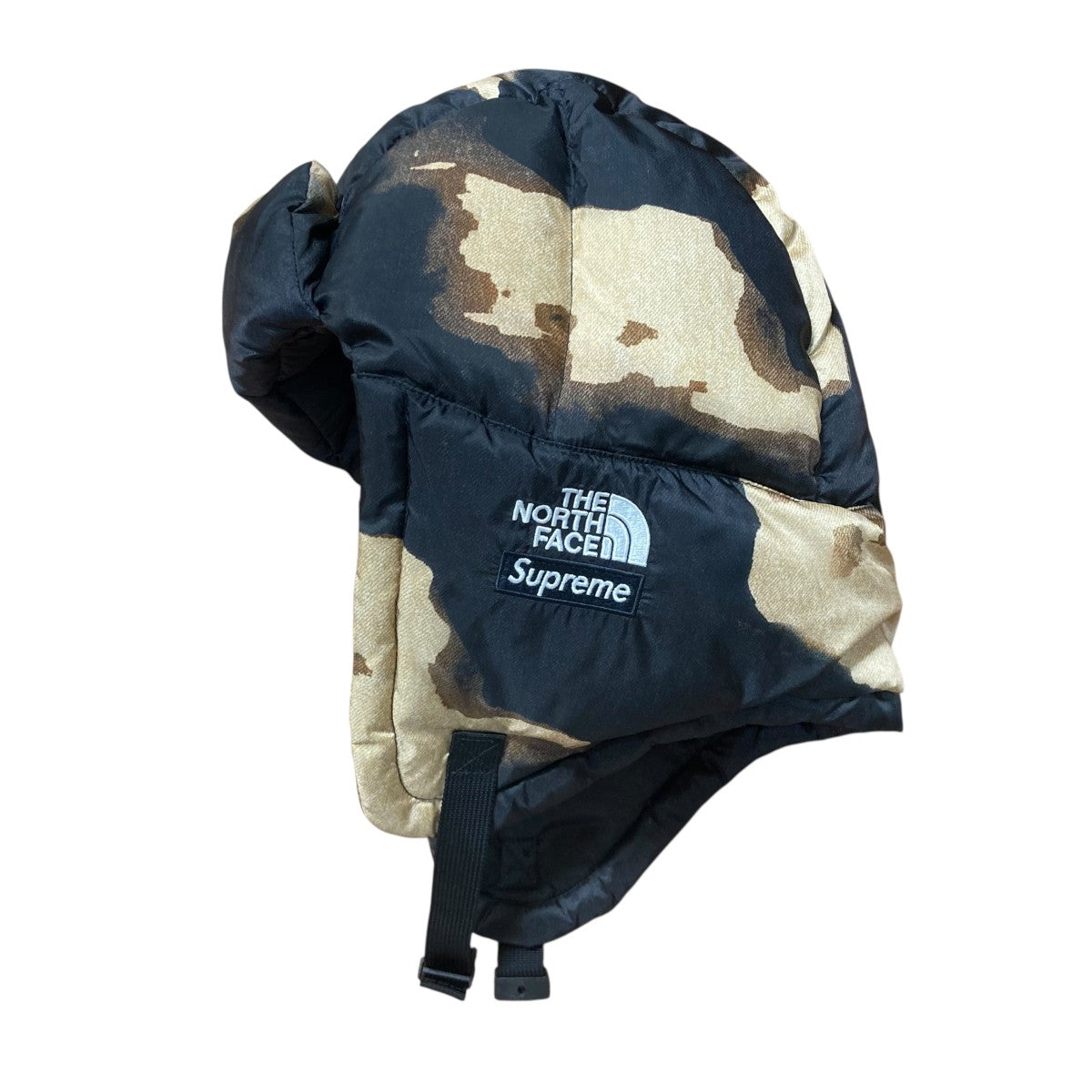 Supreme×THE NORTH FACE Bleached Denim Print Nuptse Trooperフライト