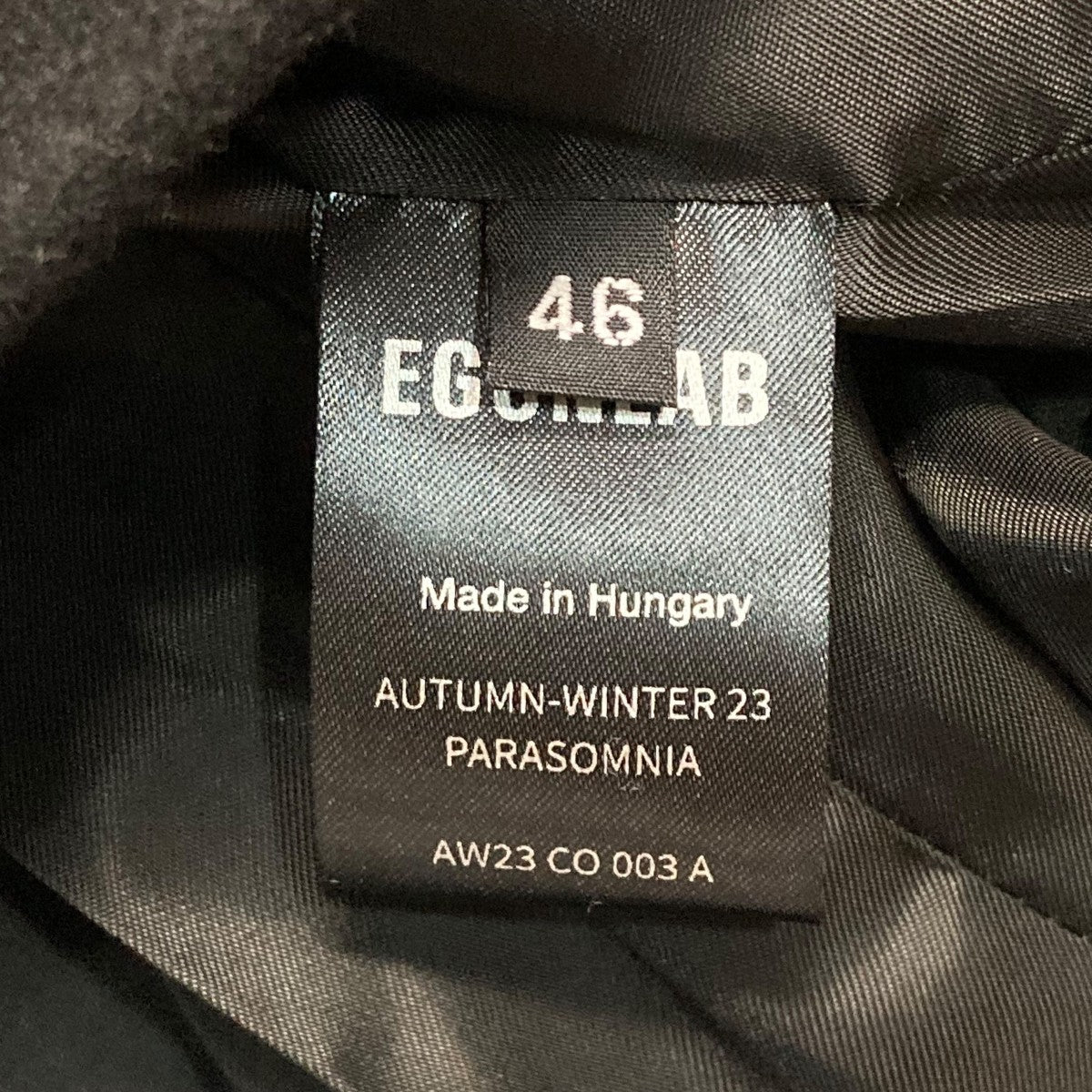 EGON LAB(エゴンラボ) 23AWOVERSIZED COATPコートAW23 CO 003 A AW23