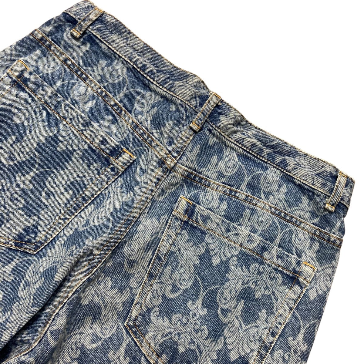 オーナメントデニムパンツフルパターンデニムパンツ01233 11071 00