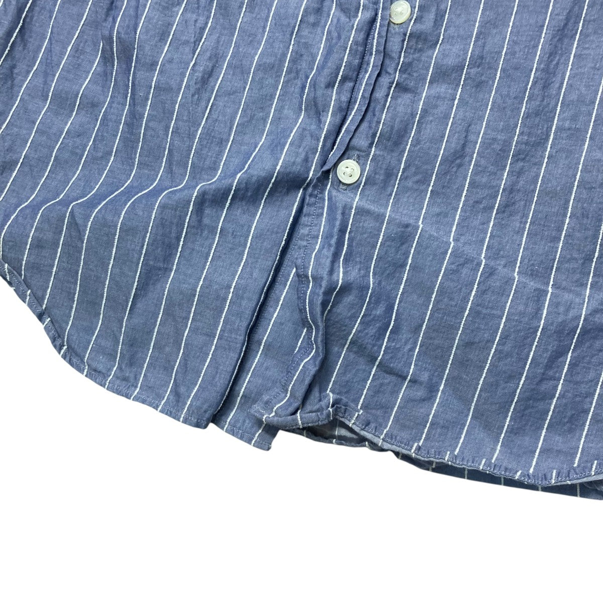 TOMORROW LAND 24SS120 2コットン ストライプ ワイドスプレッドカラーシャツ63 01 41 01303 古着・中古-4枚目のアイテム画像