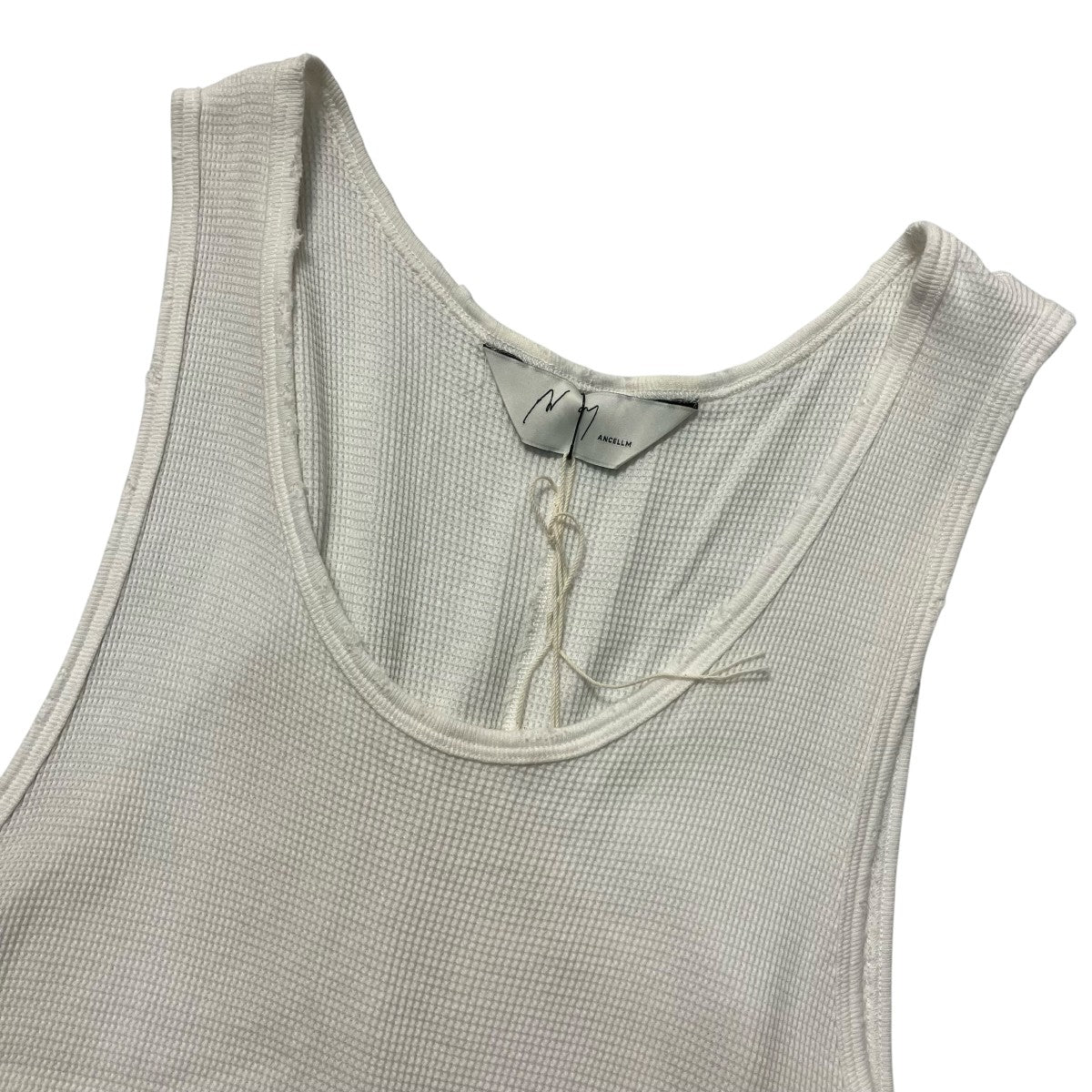 ANCELLM(アンセルム) DAMAGE WAFFLE TANK TOPダメージ加工ワッフル