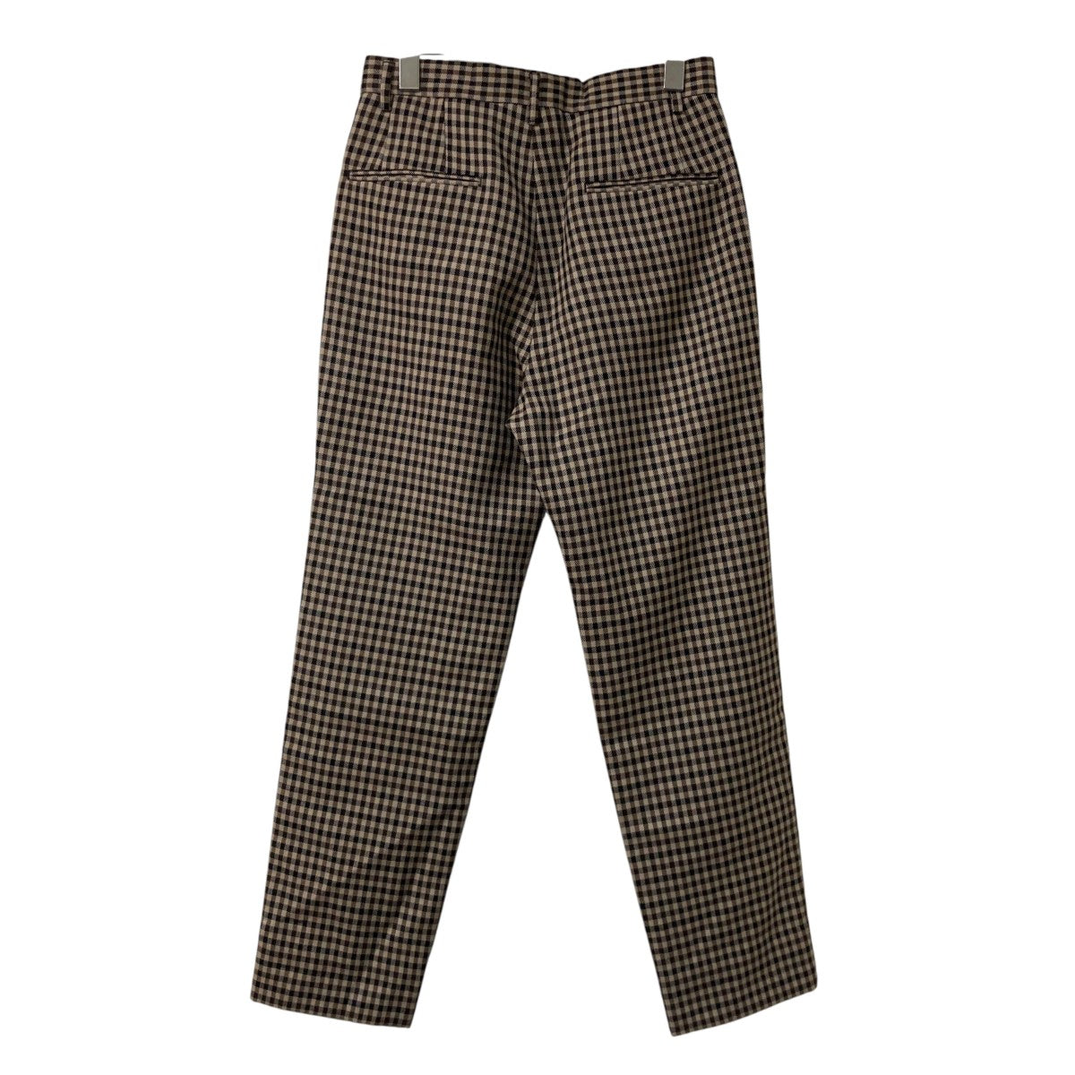 チェック柄パンツ サイズ2 ベージュ/ブラック チェック柄パンツハイウエストワイドパンツ[品番：AGCW0006100