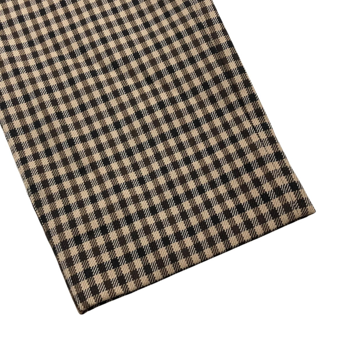 チェック柄パンツ サイズ2 ベージュ/ブラック H BEAUTY＆YOUTH(エイチビューティアンドユース) CHECK TAPERED