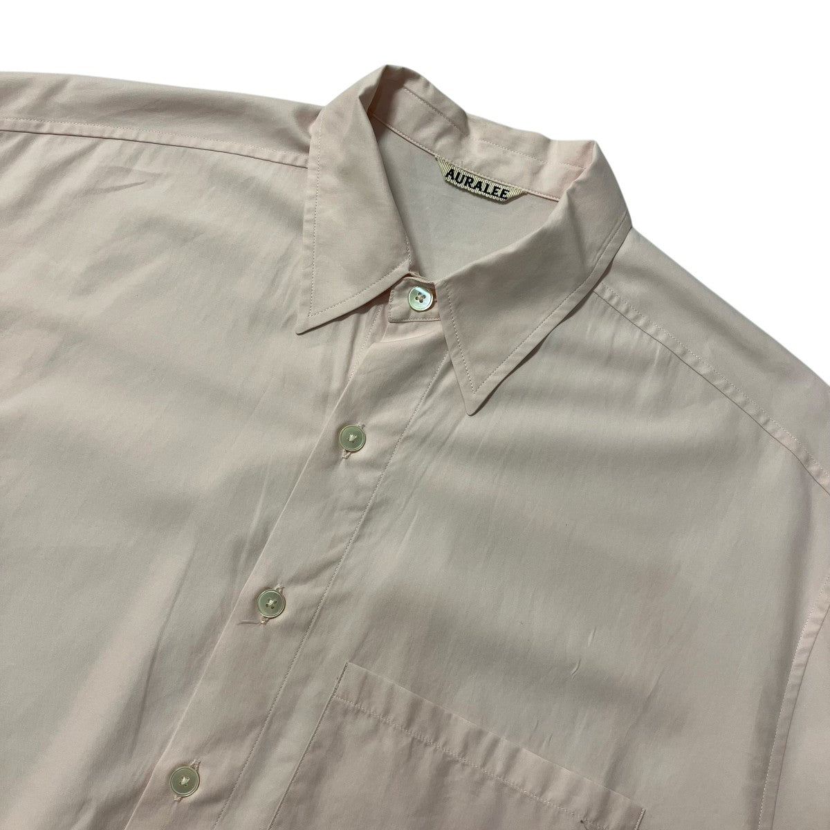 AURALEE WASHED FINX TWILL BIG HALF SLEEVED SHIRTS半袖シャツA00S02TN 古着・中古-3枚目のアイテム画像