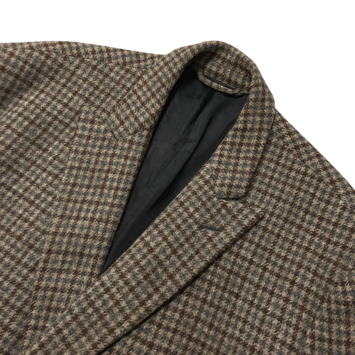 未使用級 BALENCIAGA チェック柄 ダブルブレスト チェスターコート L