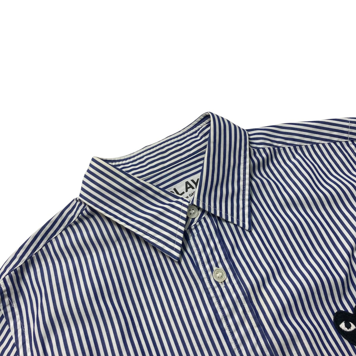 PLAY COMME des GARÇONS ストライプシャツ　ホワイト　ブルー PLAY COMME des GARCONS コムデギャルソン プレイ シャツ 長袖 メンズ