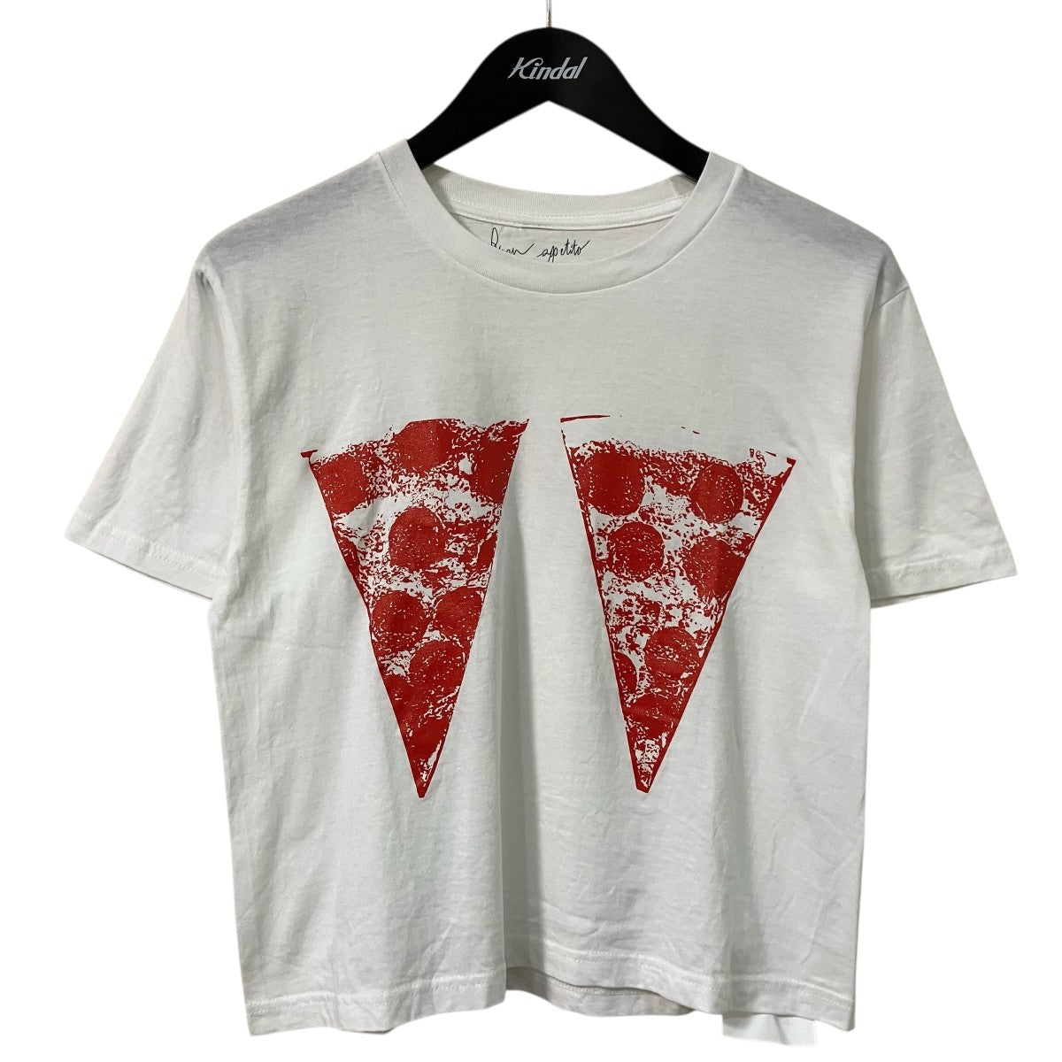 Cristaseya×LILLY DEL SALONE×Buon appetit CROPPED PIZZA TEEクロップド丈Ｔシャツ 古着・中古-1枚目のアイテム画像