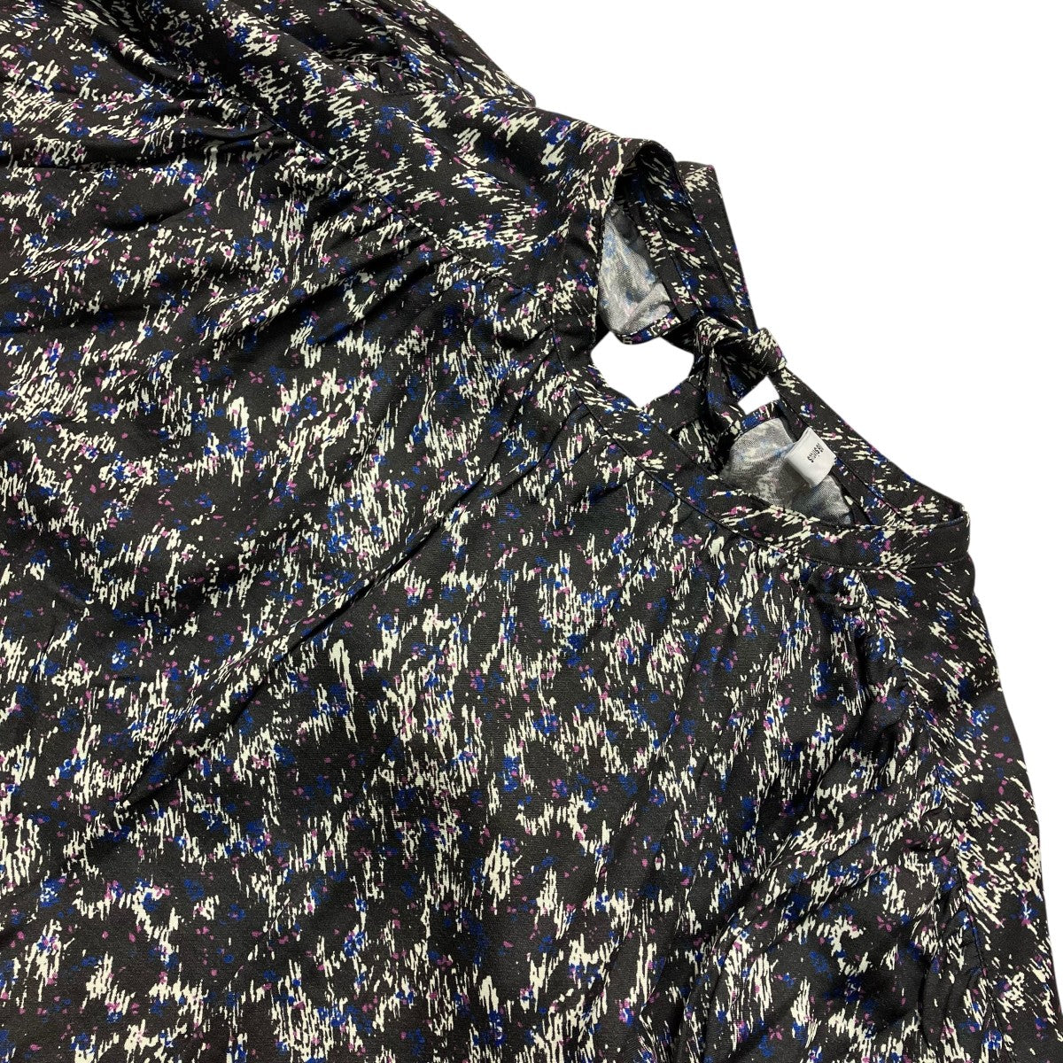 08sircus 20AWAbstract print gather blouse総柄ブラウスS20AL TS18 古着・中古-3枚目のアイテム画像