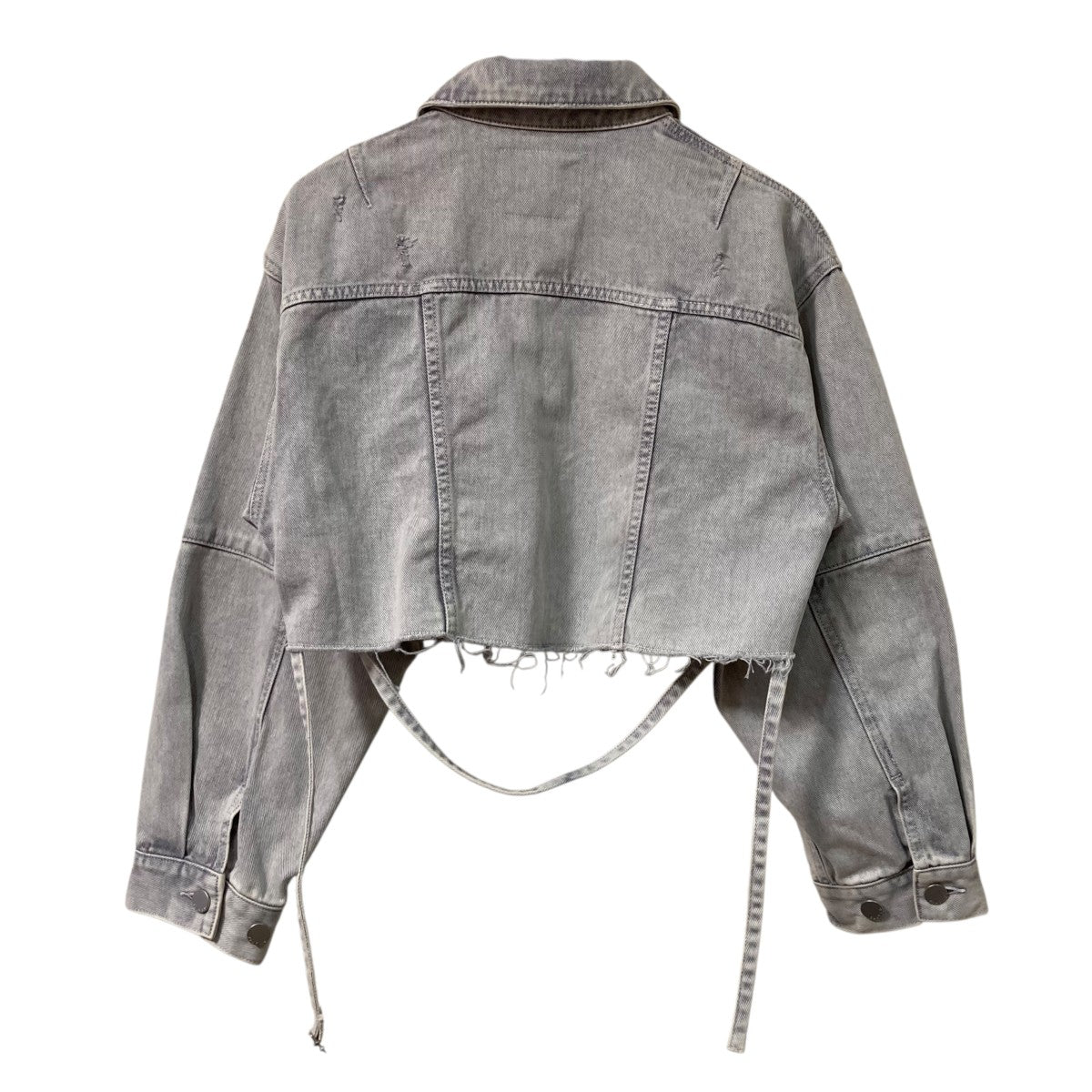 FRAY ID(フレイアイディー) クロップドデニムジャケットダメージデニム