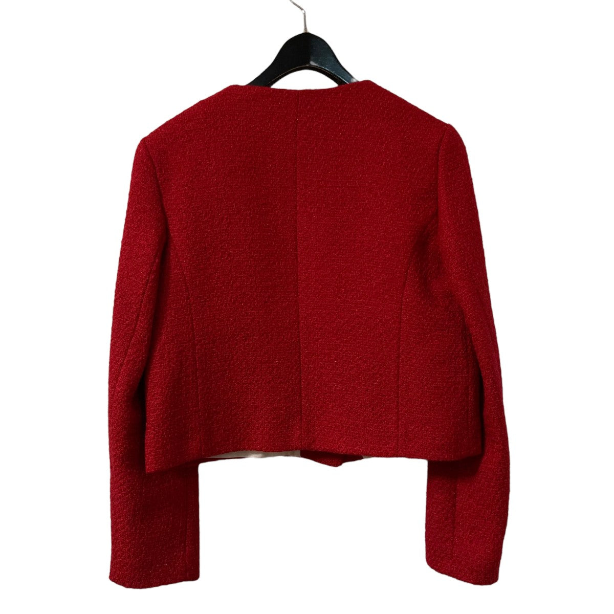 ZARA(ザラ) 千鳥格子ノーカラーコート ピンク サイズ XL｜【公式